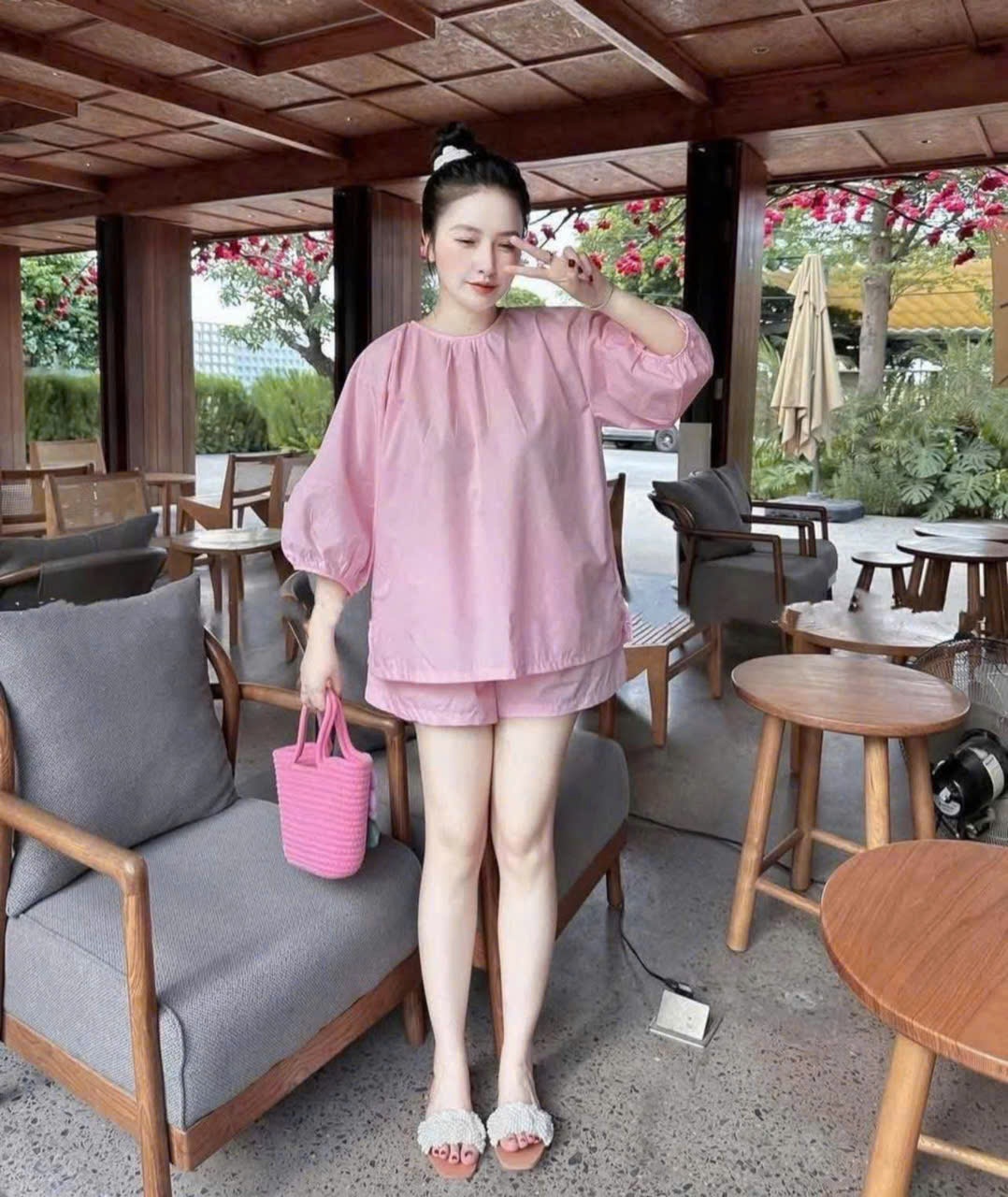 B548 - (GOM) SET BỘ HỒNG TAY PHỒNG DÁNG TIỂU THƯ