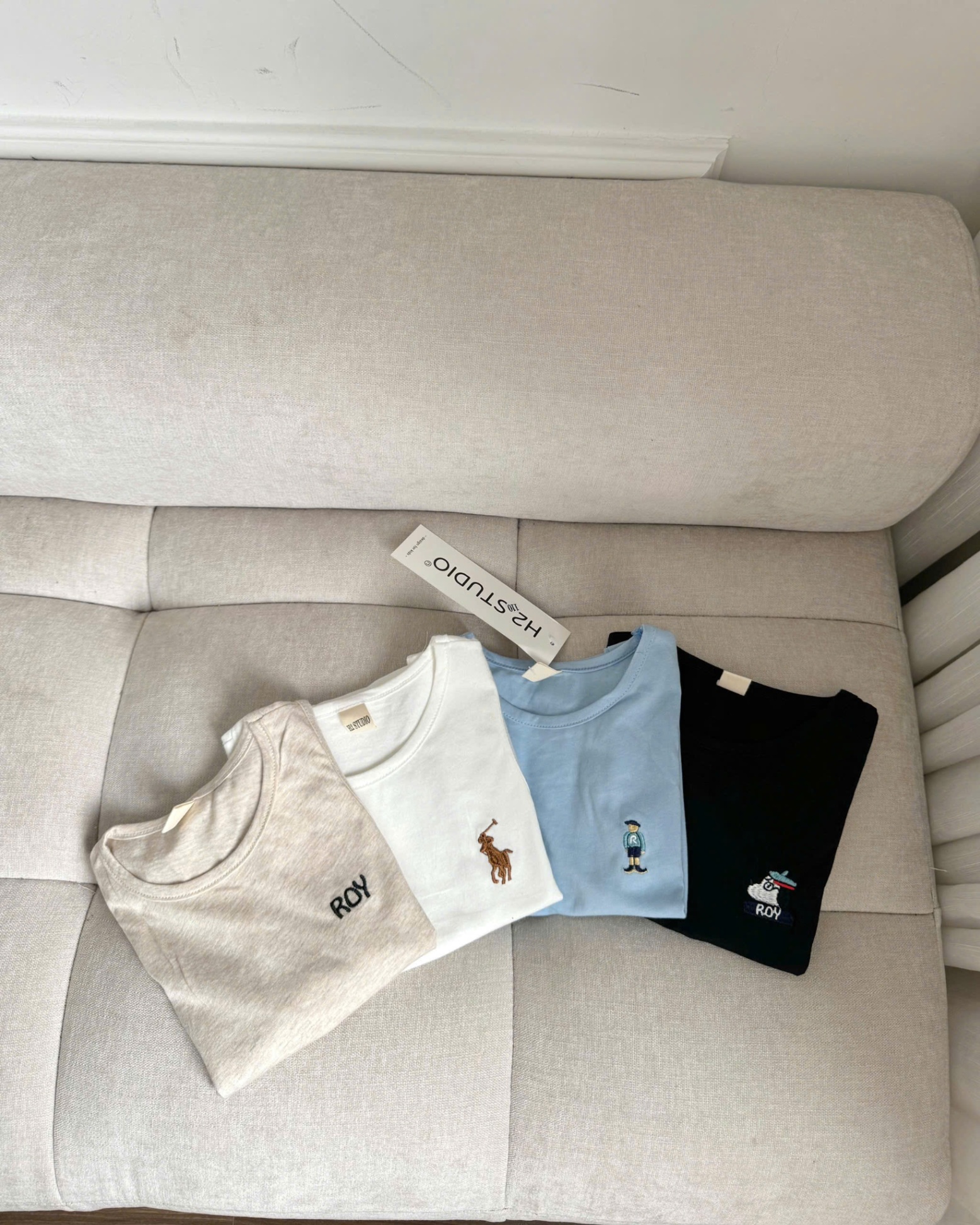 B651 - (GOM) SET 4 ÁO BA LỖ NGỰA ROY TRẮNG BE ĐEN XANH