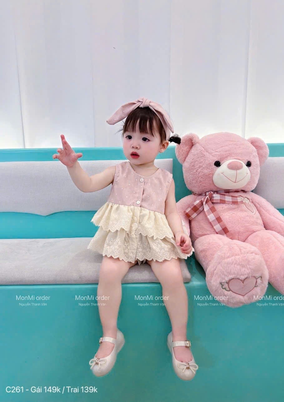 C347 - (GOM) SET BỘ ĐÔI BT BG HỒNG CHẤM BI