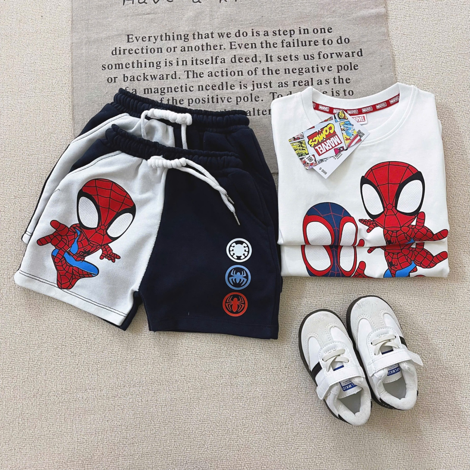 B427 - (GOM)SET BỘ NHỆN MARVEL PHỔI TAY CAM THAN