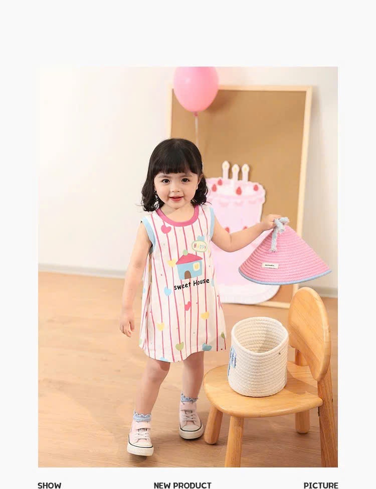 B874 - SET 3 VÁY SÁT NÁCH VIỀN CỔ ĐỎ ĐEN HỒNG