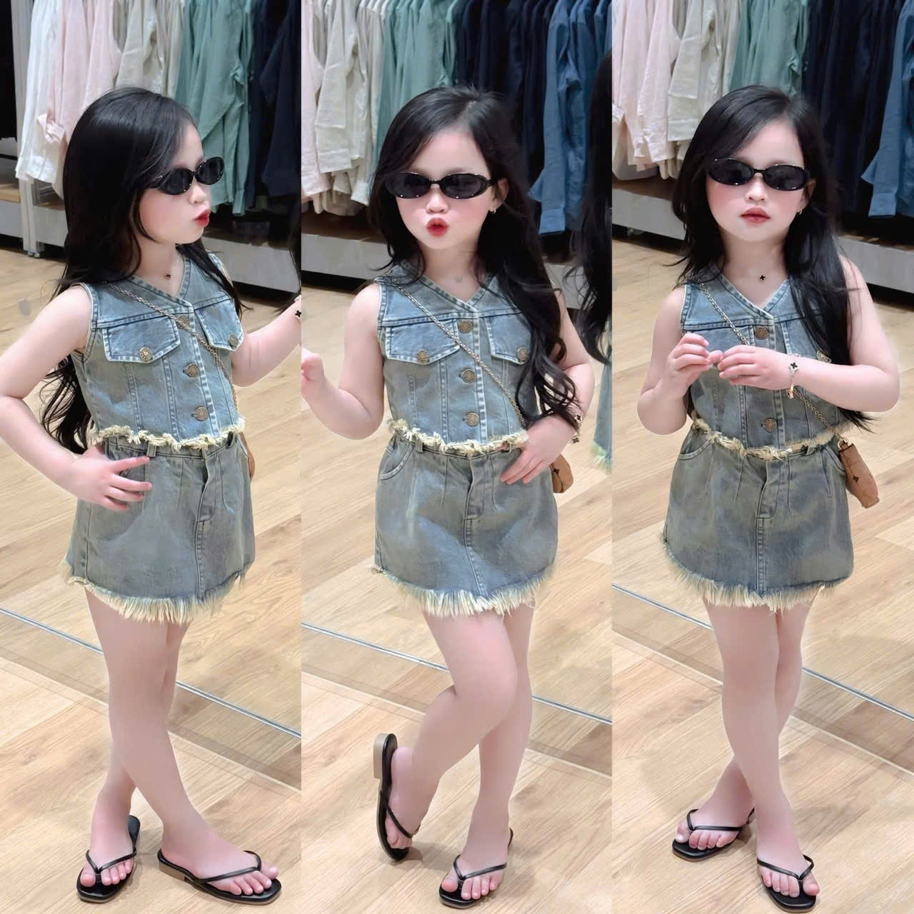 A632 - (GOM)SET BỘ GILE BÒ TUA RUA KÈM CHÂN VÁY