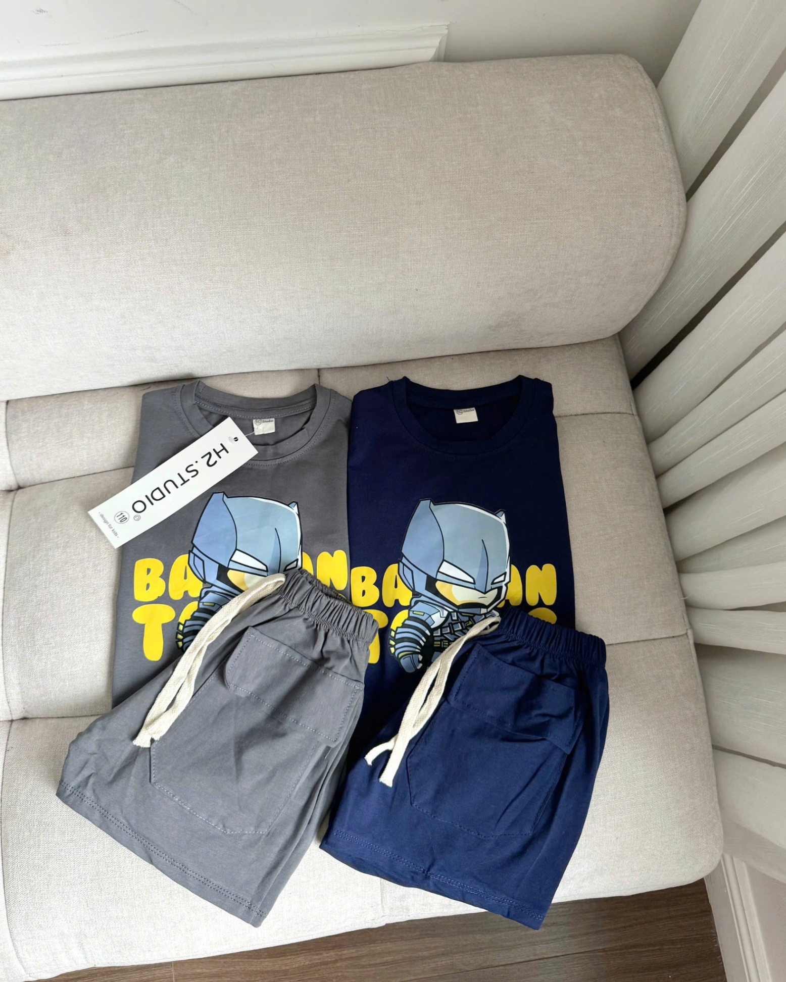 A154 - SET 2 BỘ BA LỖ BATMAN XANH XÁM