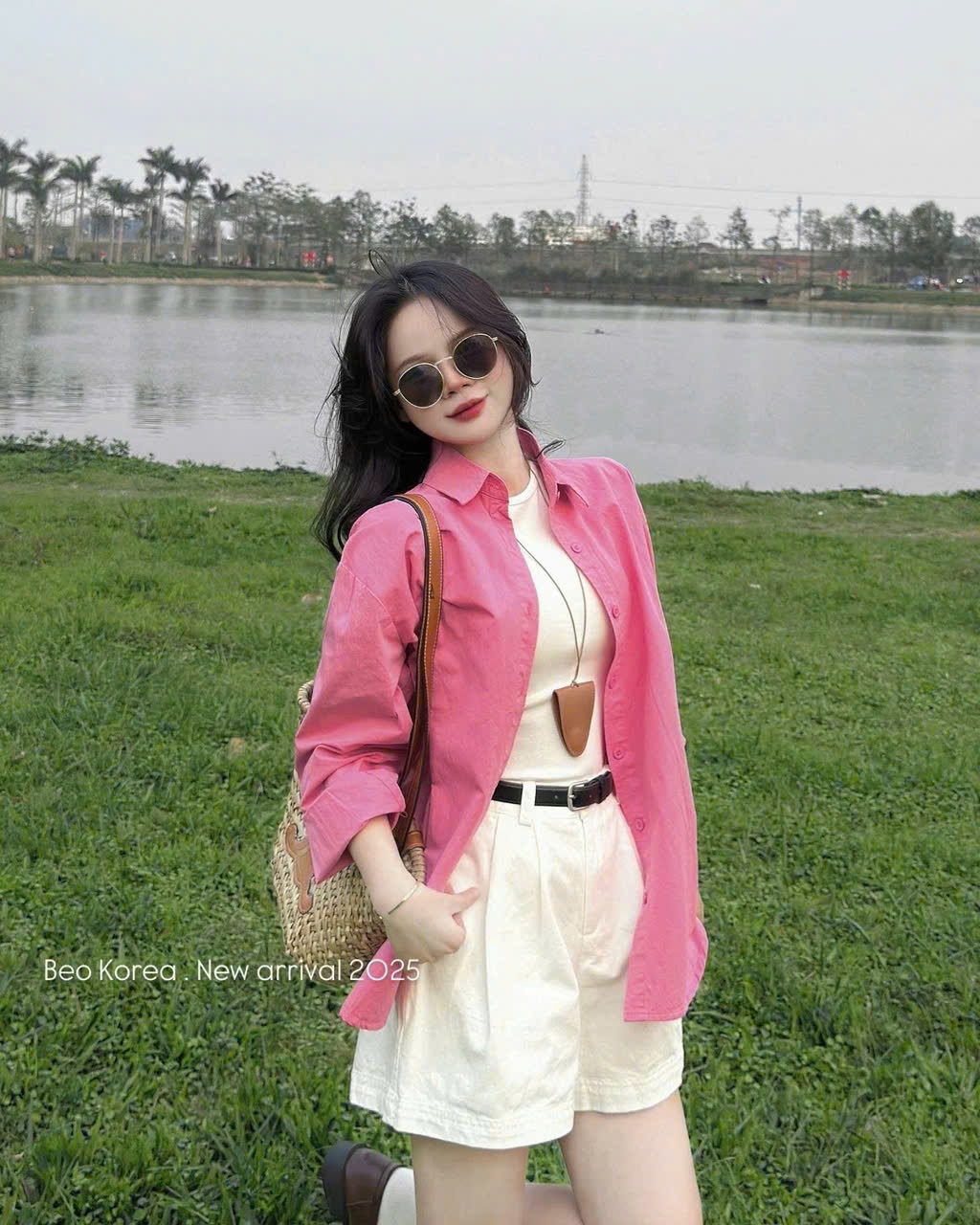 C271 - (GOM)SET 4 MÓN SƠ MI ÁO BA LỖ QUẦN TRẮNG KÈM THẮT LƯNG