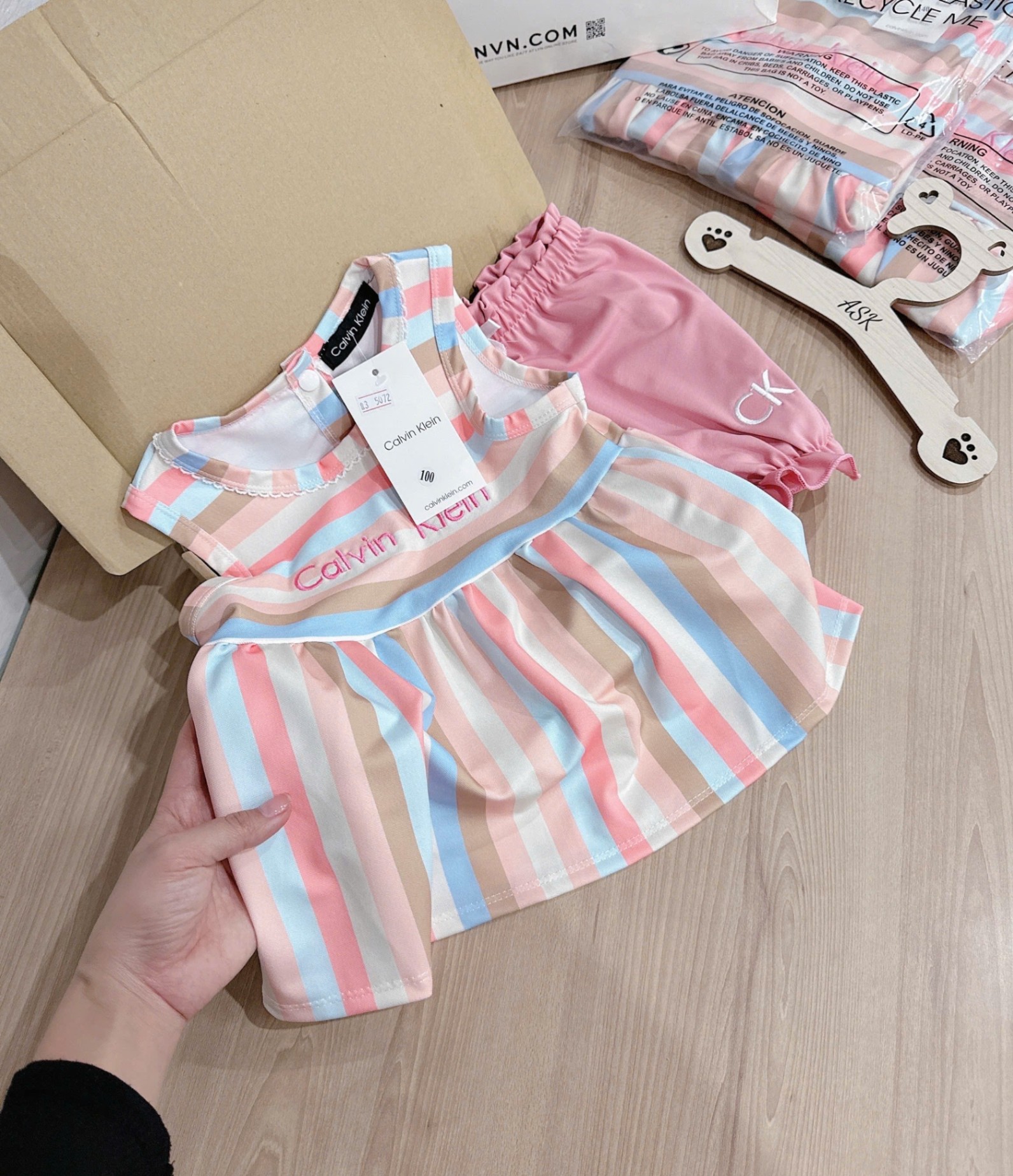 C330 - SET HỒNG ÁO SÁT NÁCH CK PASTEL QUẦN BO CHUN