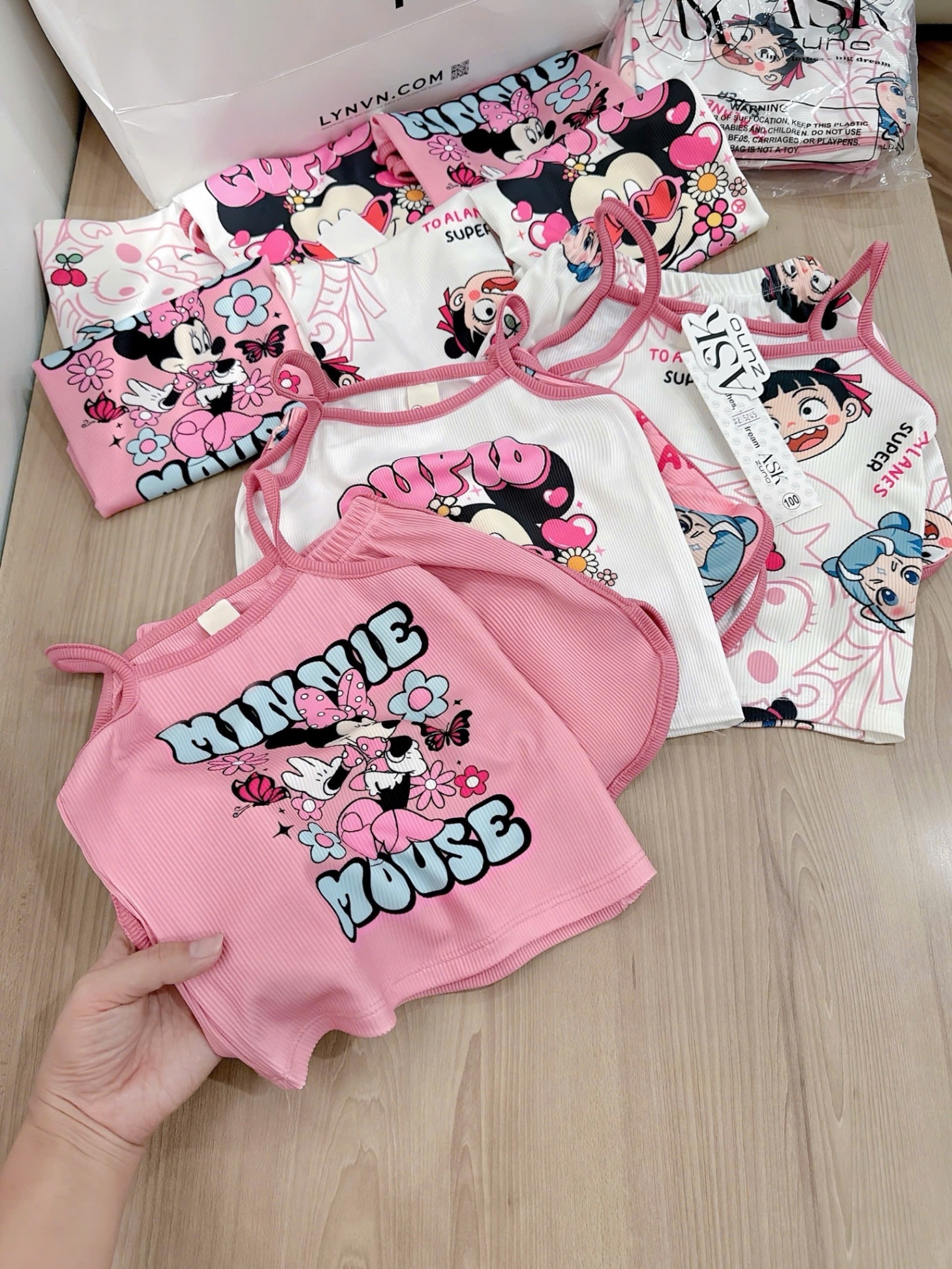 B734 - SET 3 BỘ 2 DÂY MICKEY MINNIE NA TRA