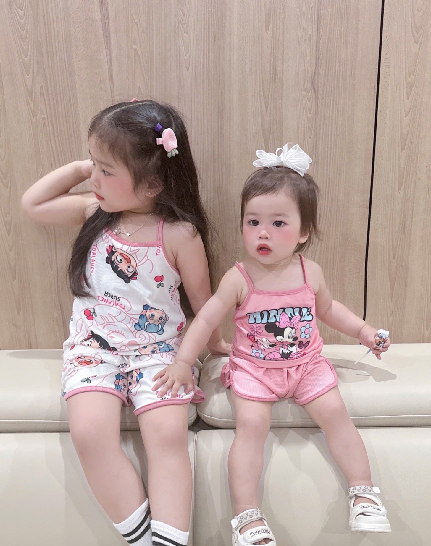 B734 - SET 3 BỘ 2 DÂY MICKEY MINNIE NA TRA