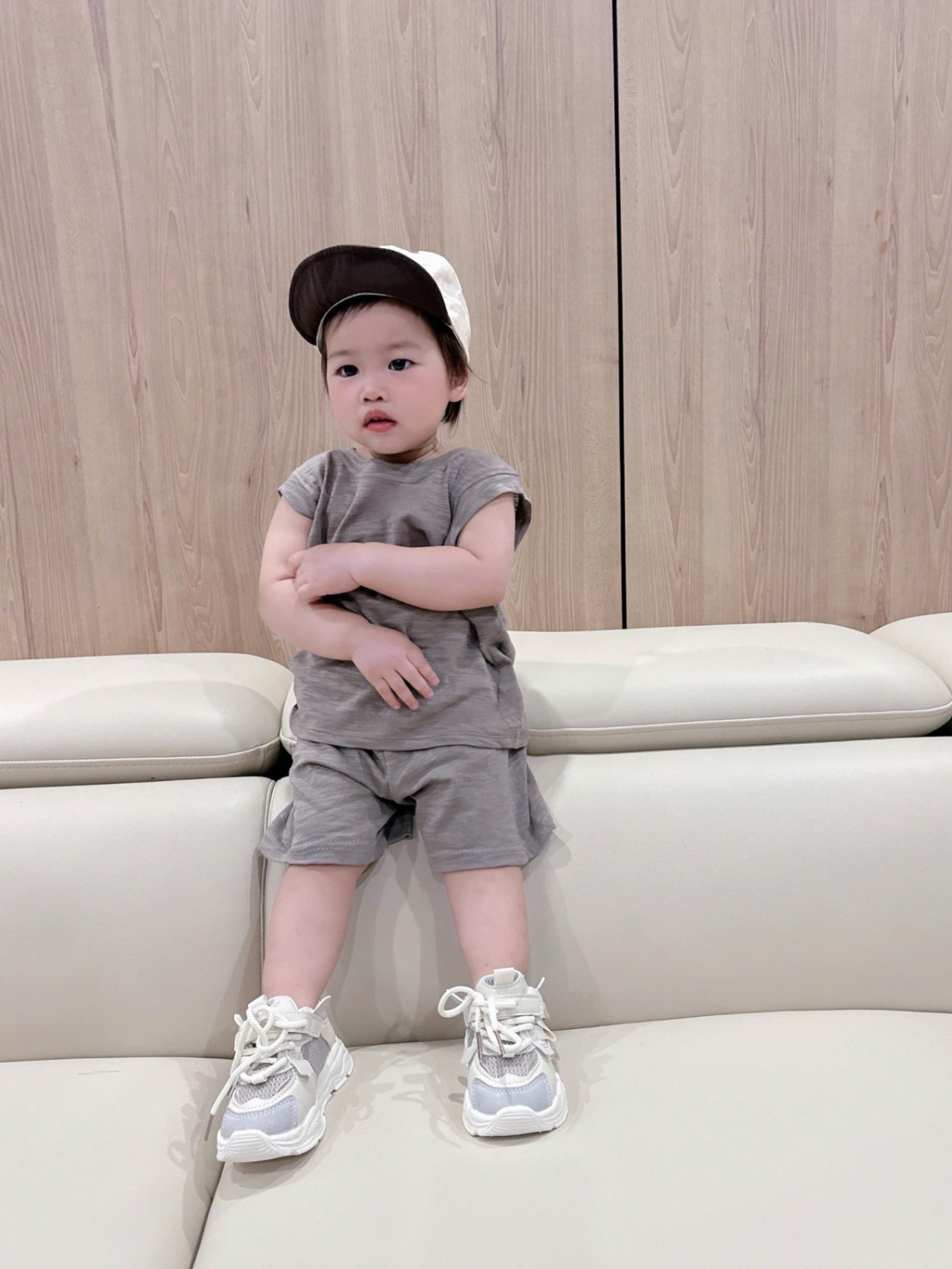 B704 - SET 2 BỘ BA LỖ XƯỚC KHỦNG LONG TONE XÁM