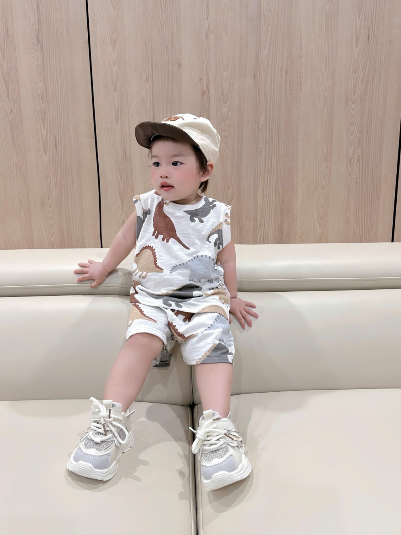 B704 - SET 2 BỘ BA LỖ XƯỚC KHỦNG LONG TONE XÁM