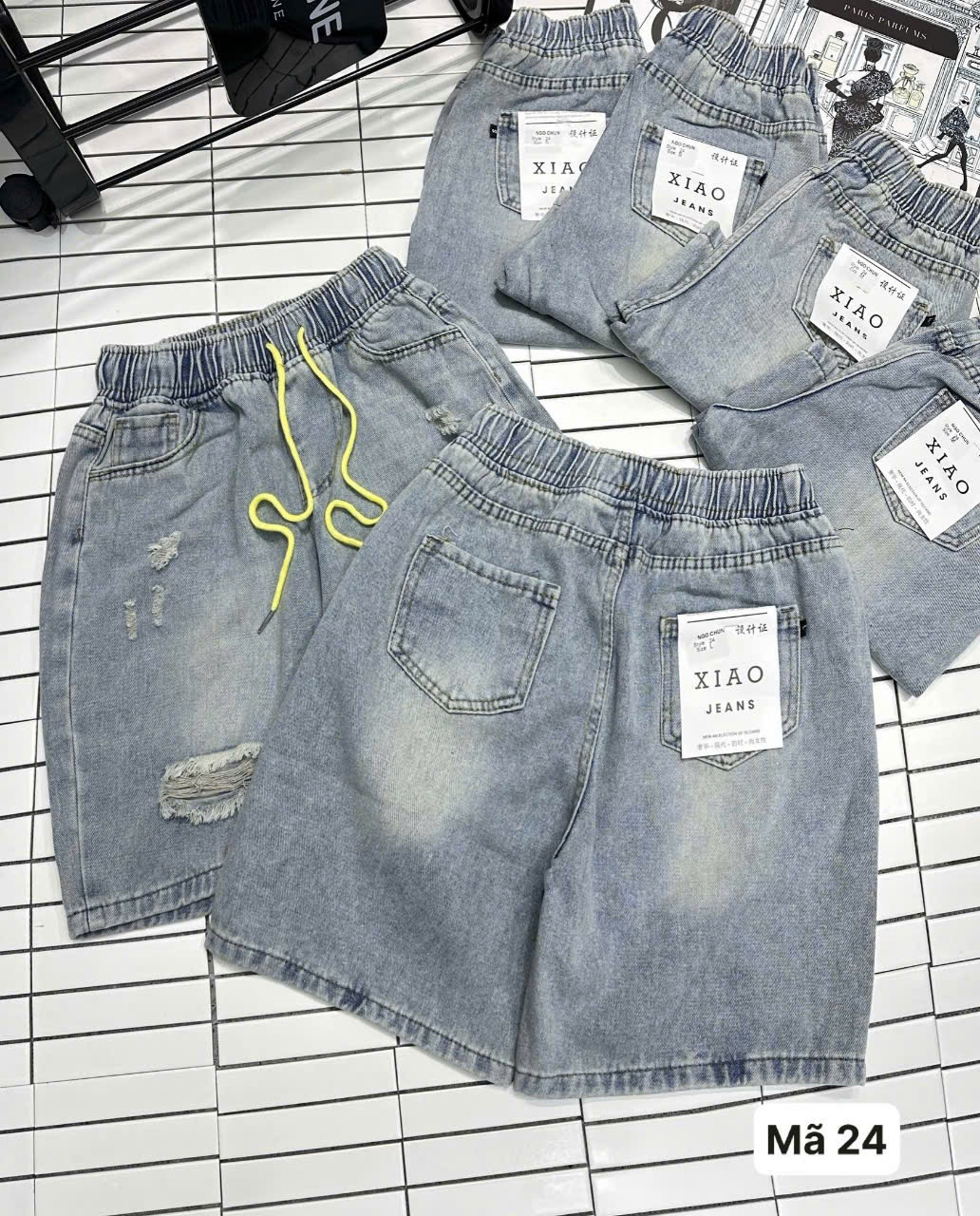 A195 - QUẦN SHORT NGỐ JEAN RÁCH NỮ