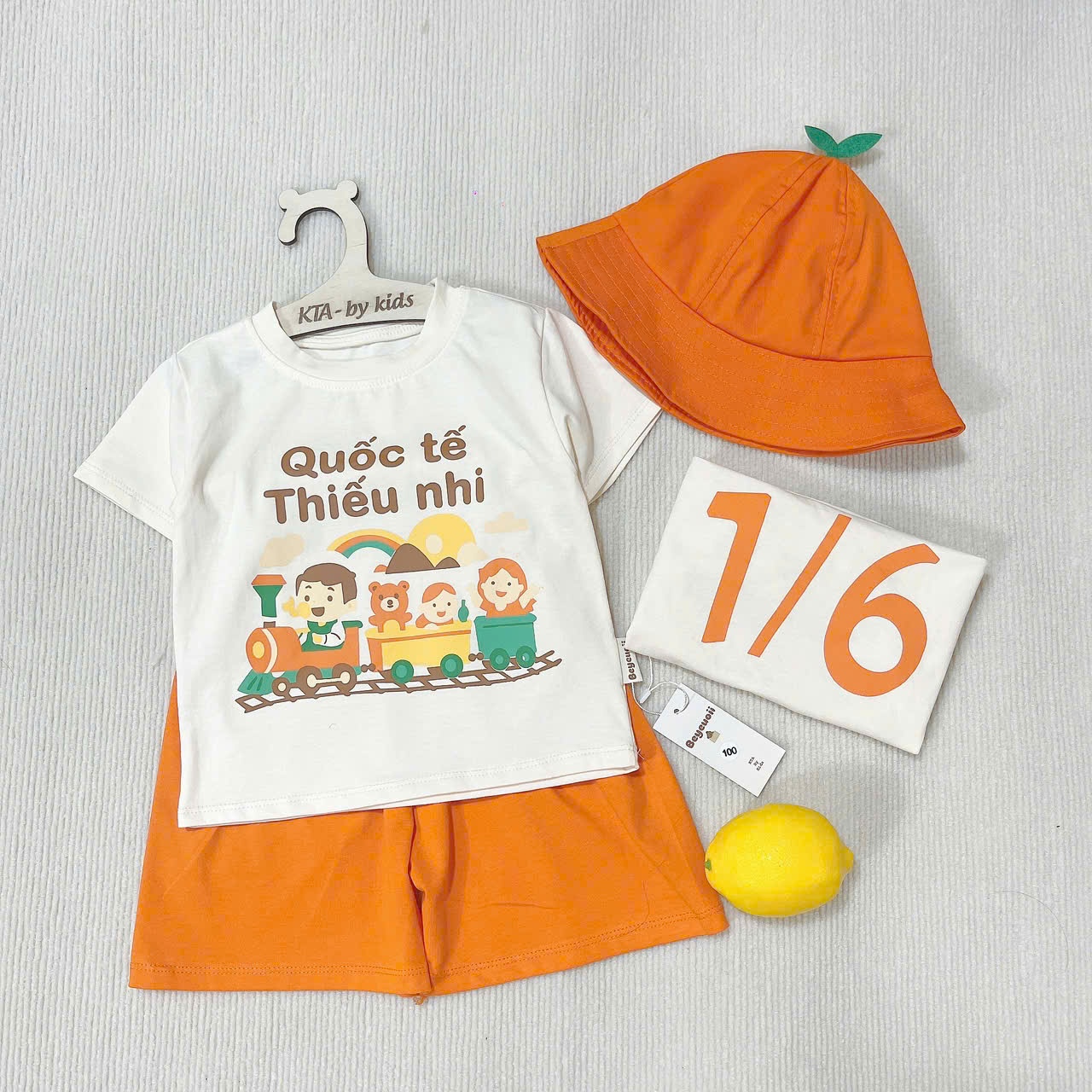 B690 - (GOM) SET BỘ CAM QUỐC TẾ THIẾU NHI 1/6 KÈM MŨ