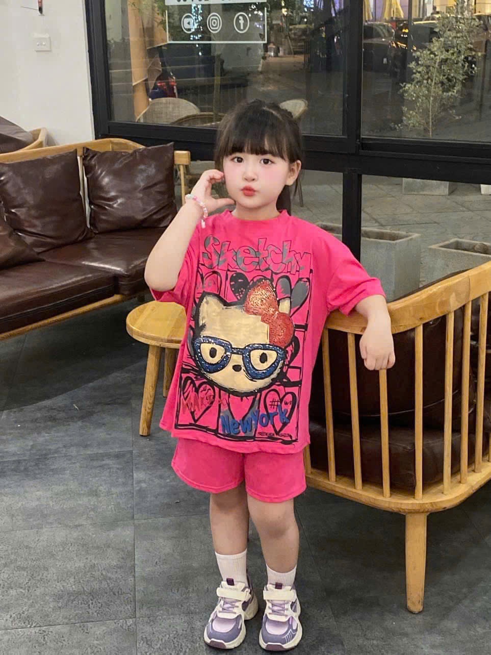 XẢ C03 - SET BỘ HỒNG KITTY SKETCHY BÉ GÁI