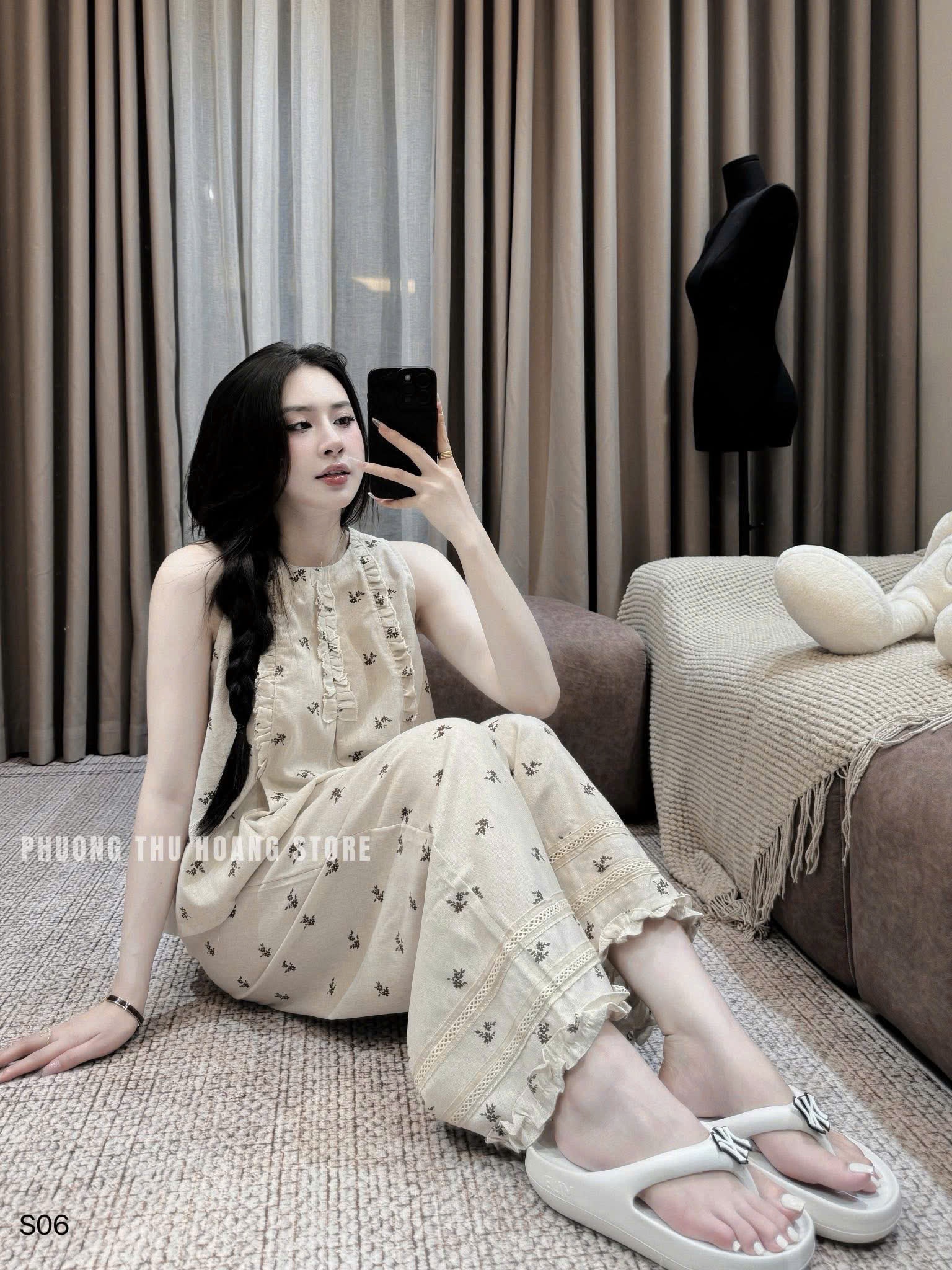 A962 - SET BỘ SÁT NÁCH HOA NHÍ QUẦN SUÔNG ĐŨI DÀI