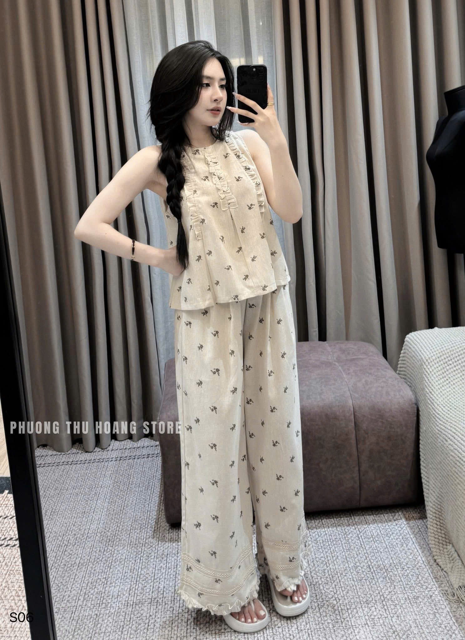 A962 - SET BỘ SÁT NÁCH HOA NHÍ QUẦN SUÔNG ĐŨI DÀI