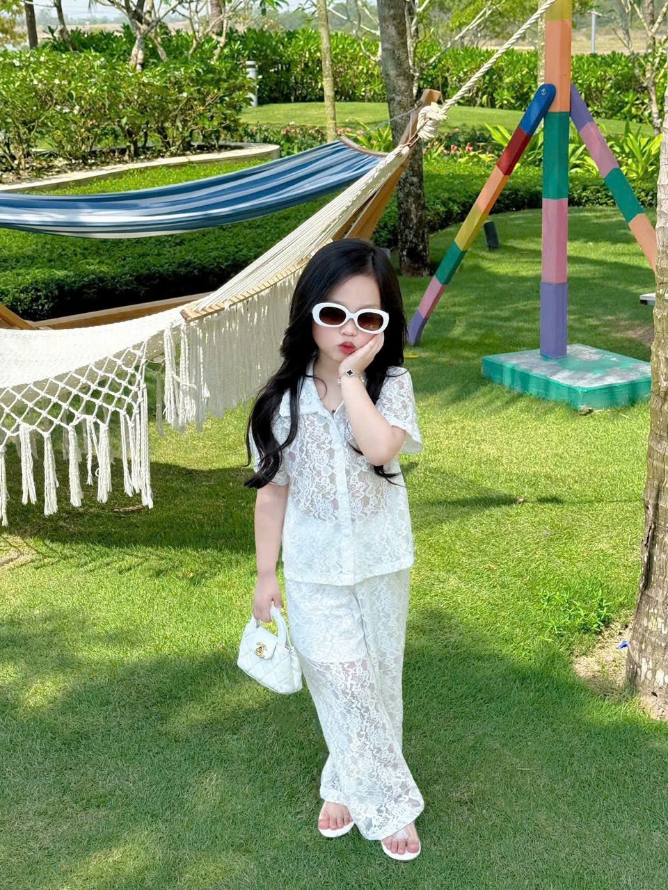 A904 - SET 3 MÓN BỘ REN TRẮNG KÈM ÁO 2 DÂY