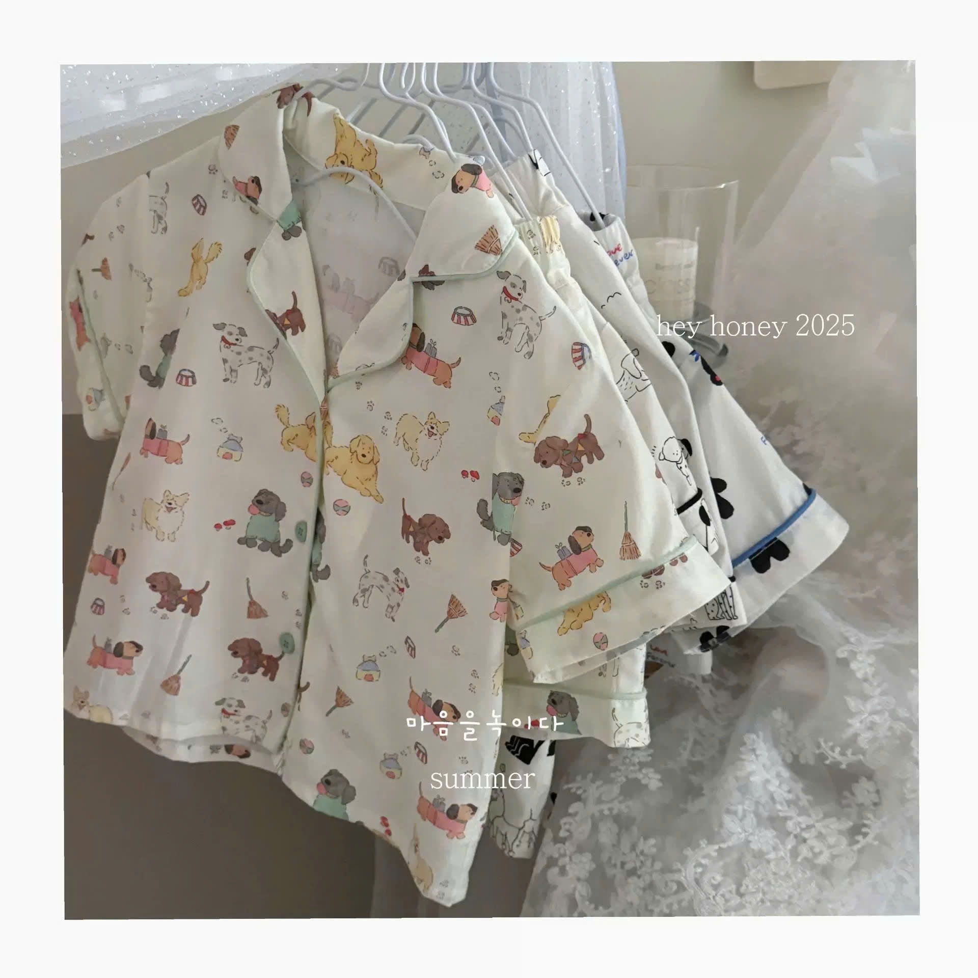 XẢ A319 - SET 2 BỘ PIJAMA GẤU ĐEN CHÓ