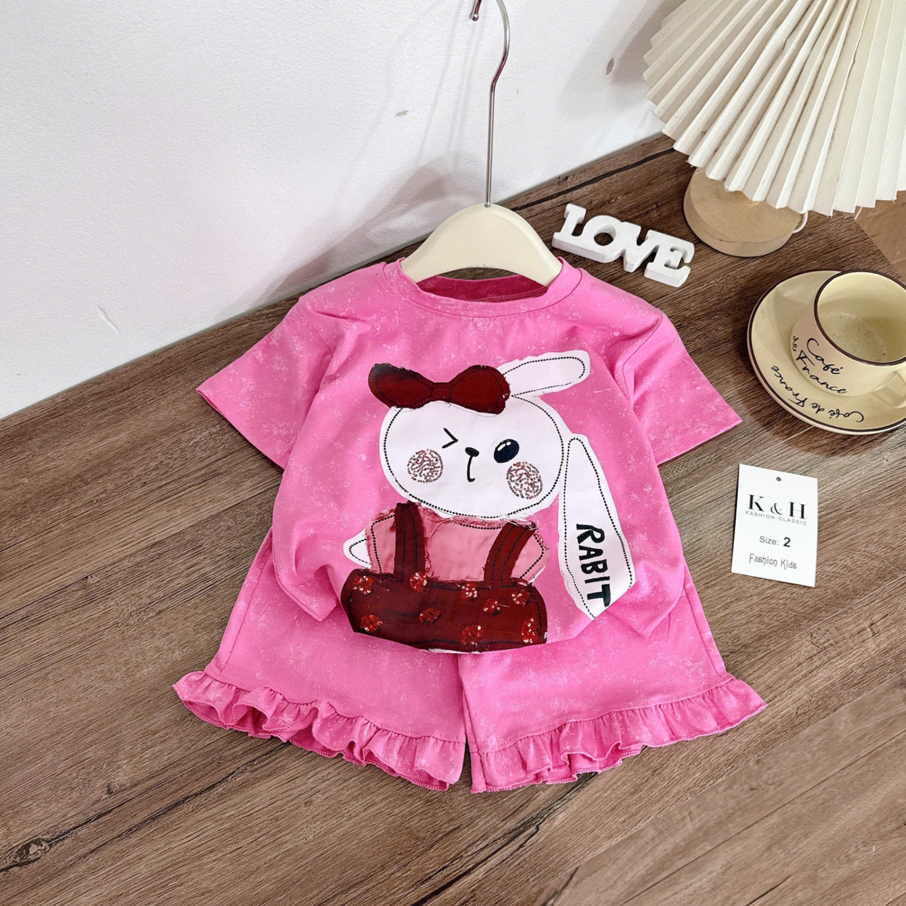 XẢ A855 - SET BỘ HỒNG BÈO THỎ BÉ GÁI