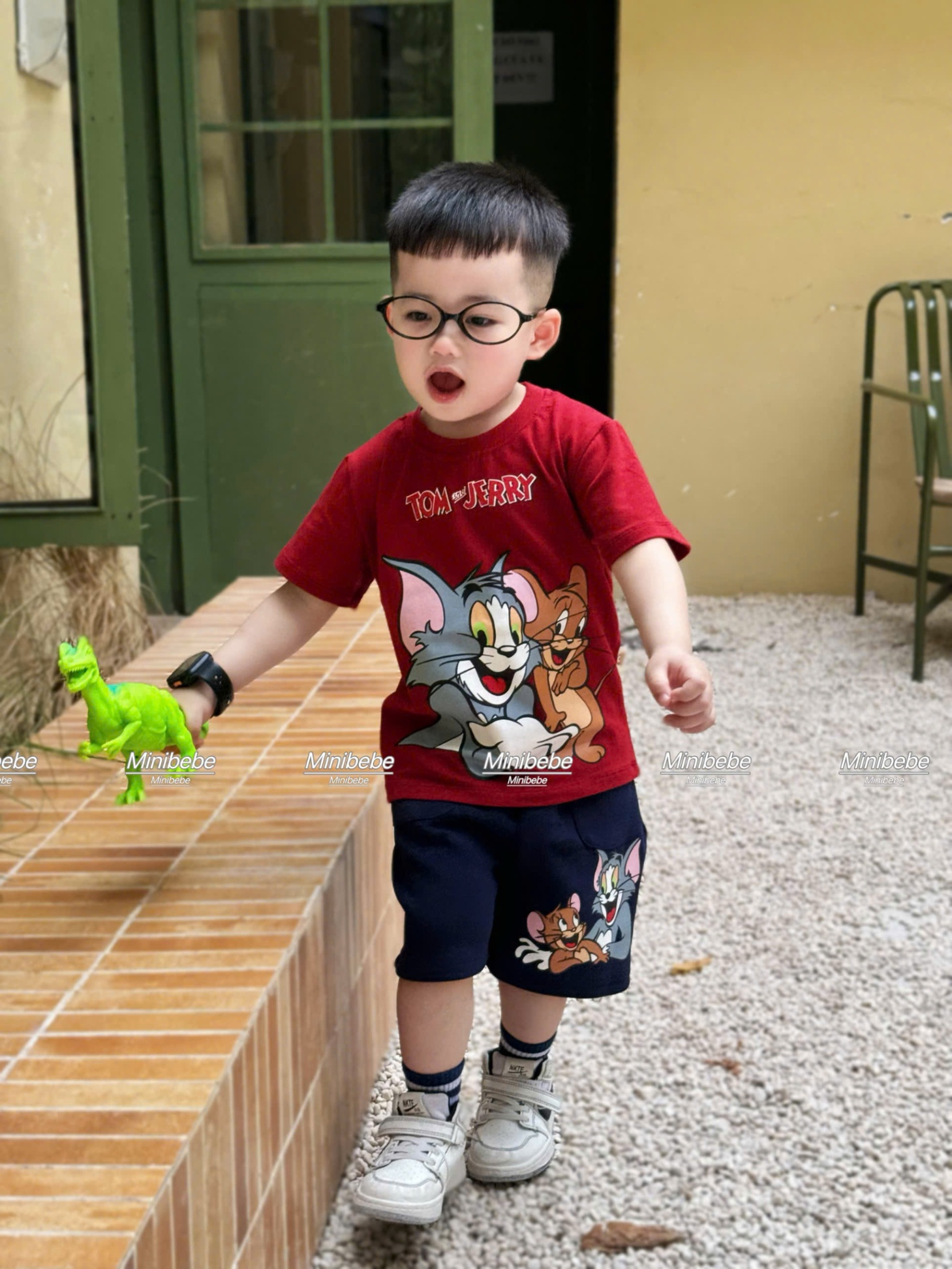 A124 - SET BỘ TOM & JERRRY ÁO ĐỎ QUẦN THAN BT