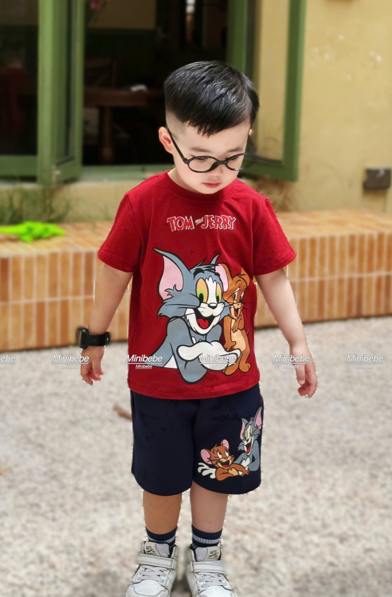 A124 - SET BỘ TOM & JERRRY ÁO ĐỎ QUẦN THAN BT