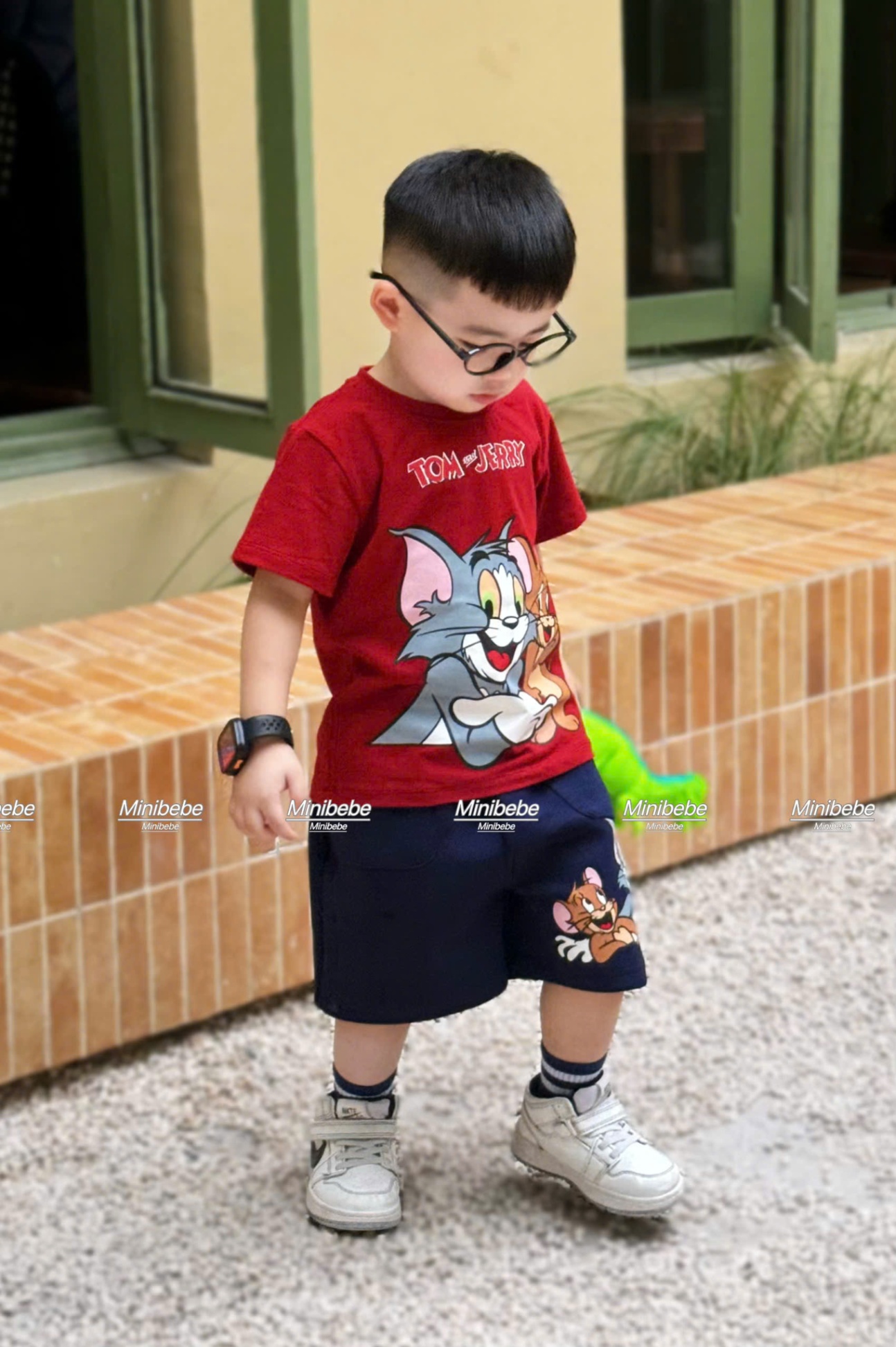 A124 - SET BỘ TOM & JERRRY ÁO ĐỎ QUẦN THAN BT