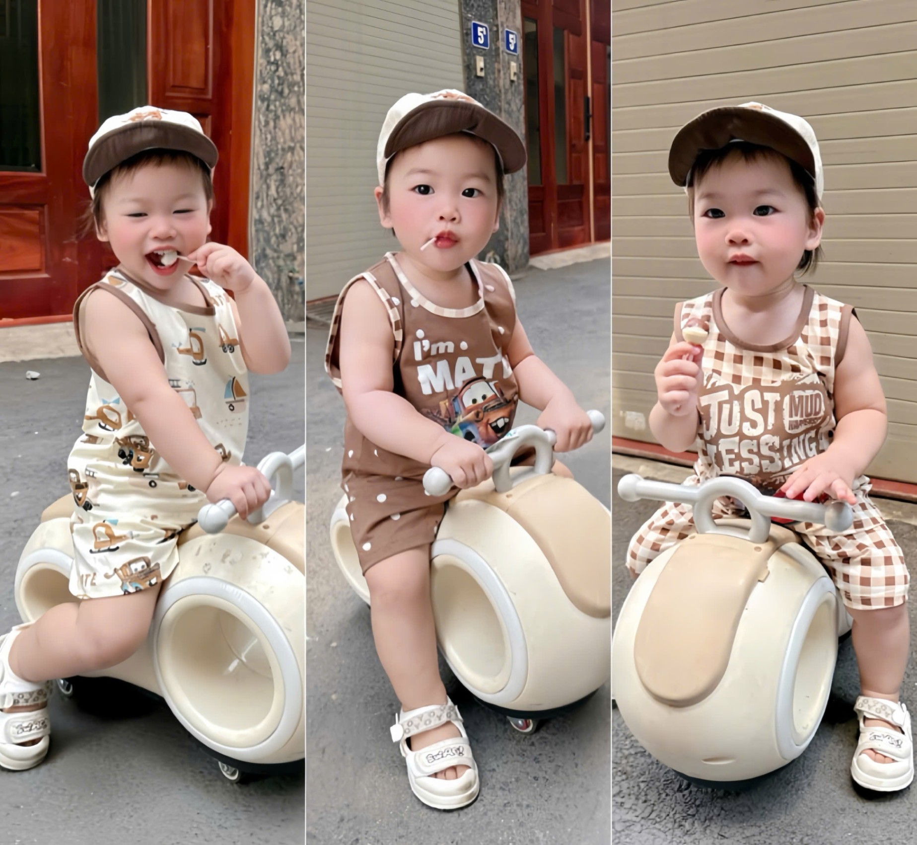 XẢ B407 - SET 3 BỘ BA LỖ Ô TÔ TONE NÂU