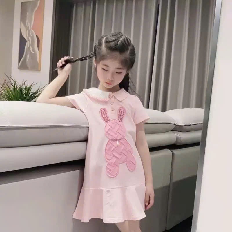 A597 - VÁY POLO THỎ HỒNG CỔ CÁCH ĐIỆU
