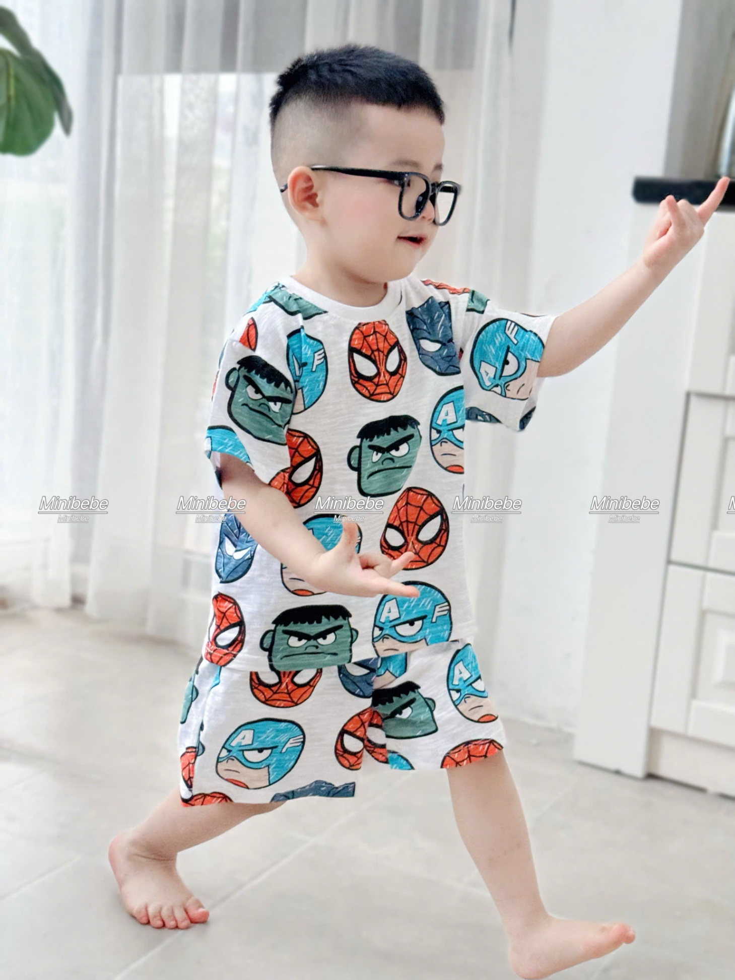 A953 - SET 2 BỘ MẶT ANH HÙNG MARVEL TONE XANH NGỌC