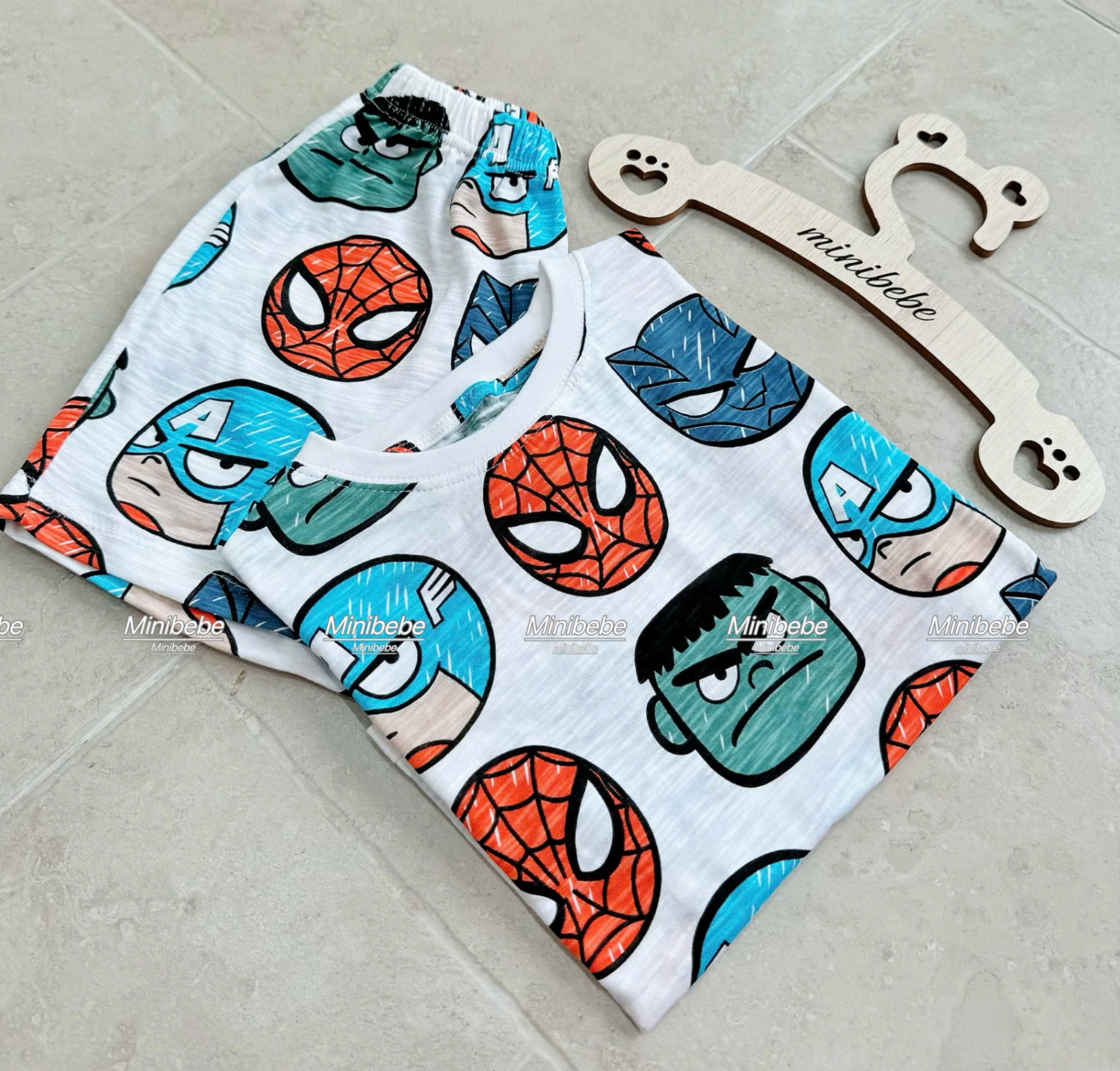 A953 - SET 2 BỘ MẶT ANH HÙNG MARVEL TONE XANH NGỌC