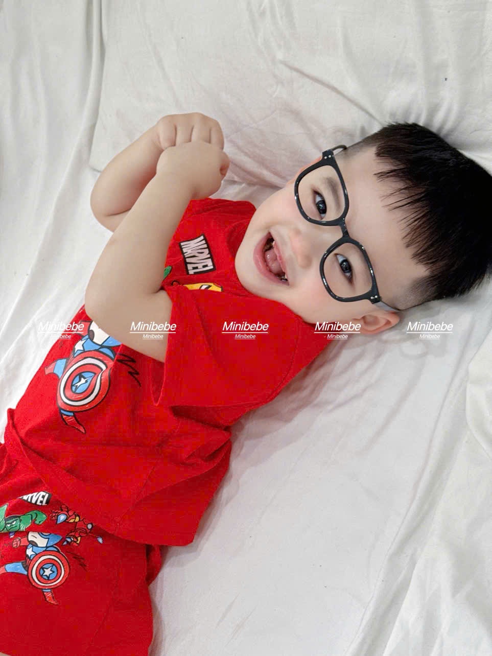 A922 - SET 2 BỘ MARVEL ĐEN ĐỎ BÉ TRAI