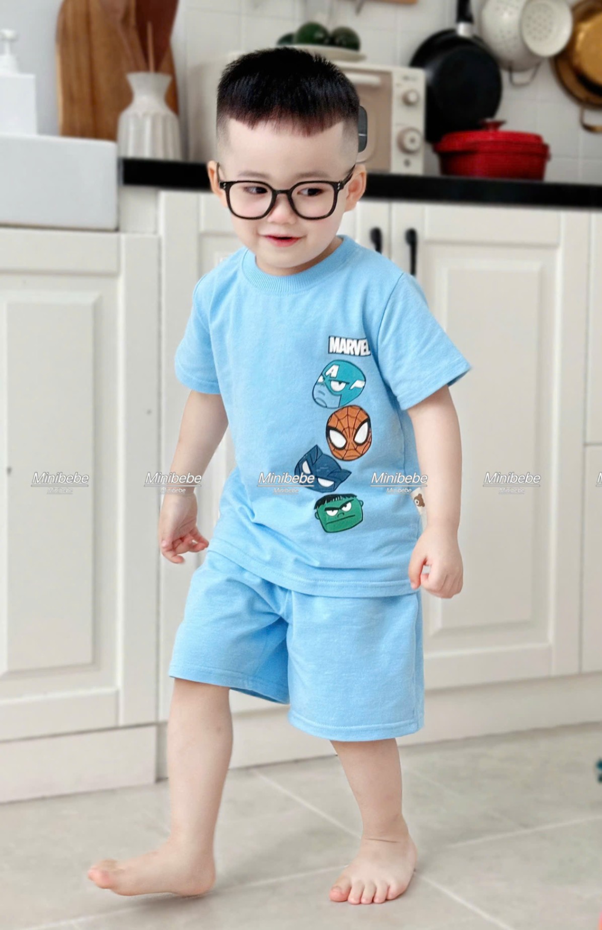 A953 - SET 2 BỘ MẶT ANH HÙNG MARVEL TONE XANH NGỌC