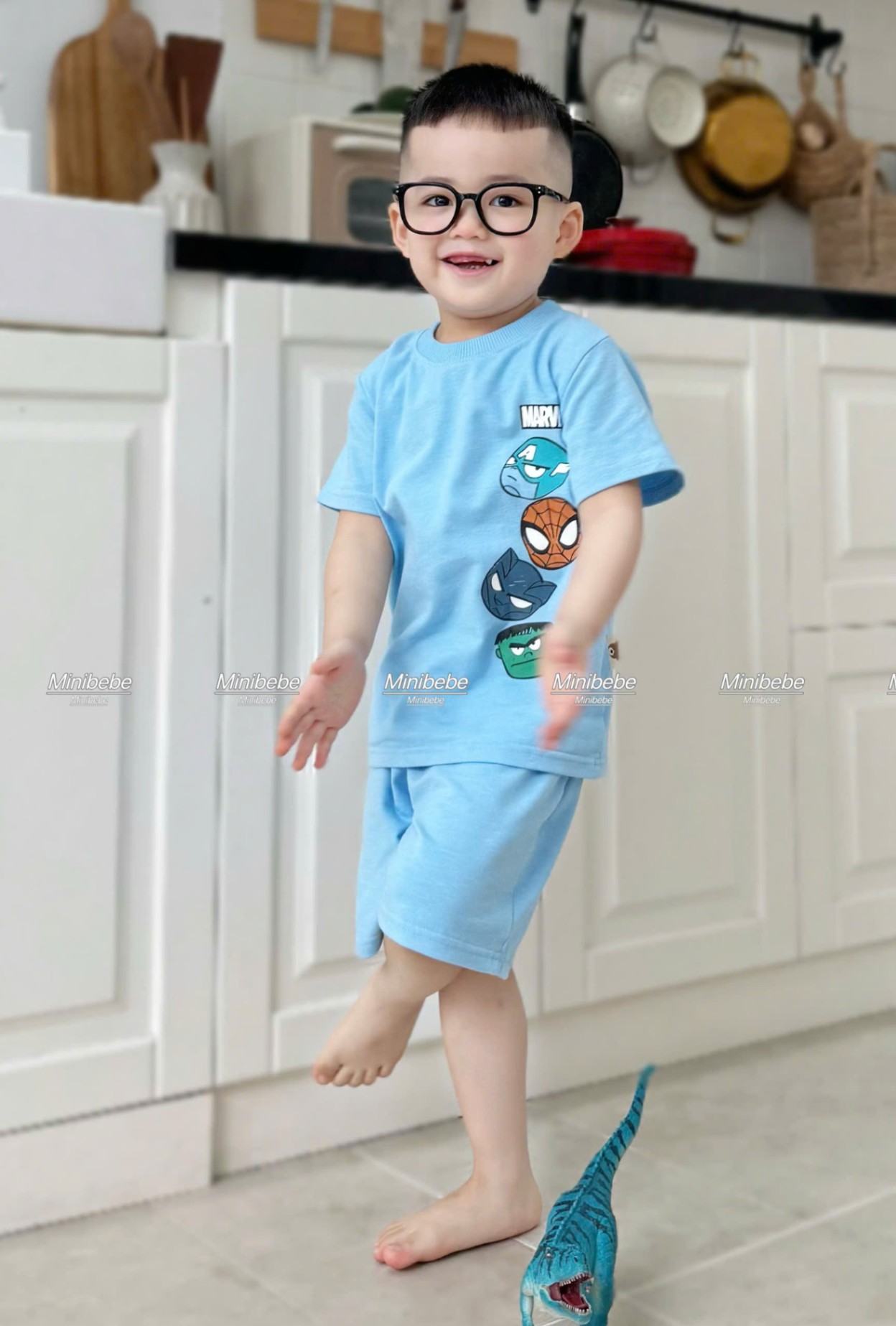 A953 - SET 2 BỘ MẶT ANH HÙNG MARVEL TONE XANH NGỌC