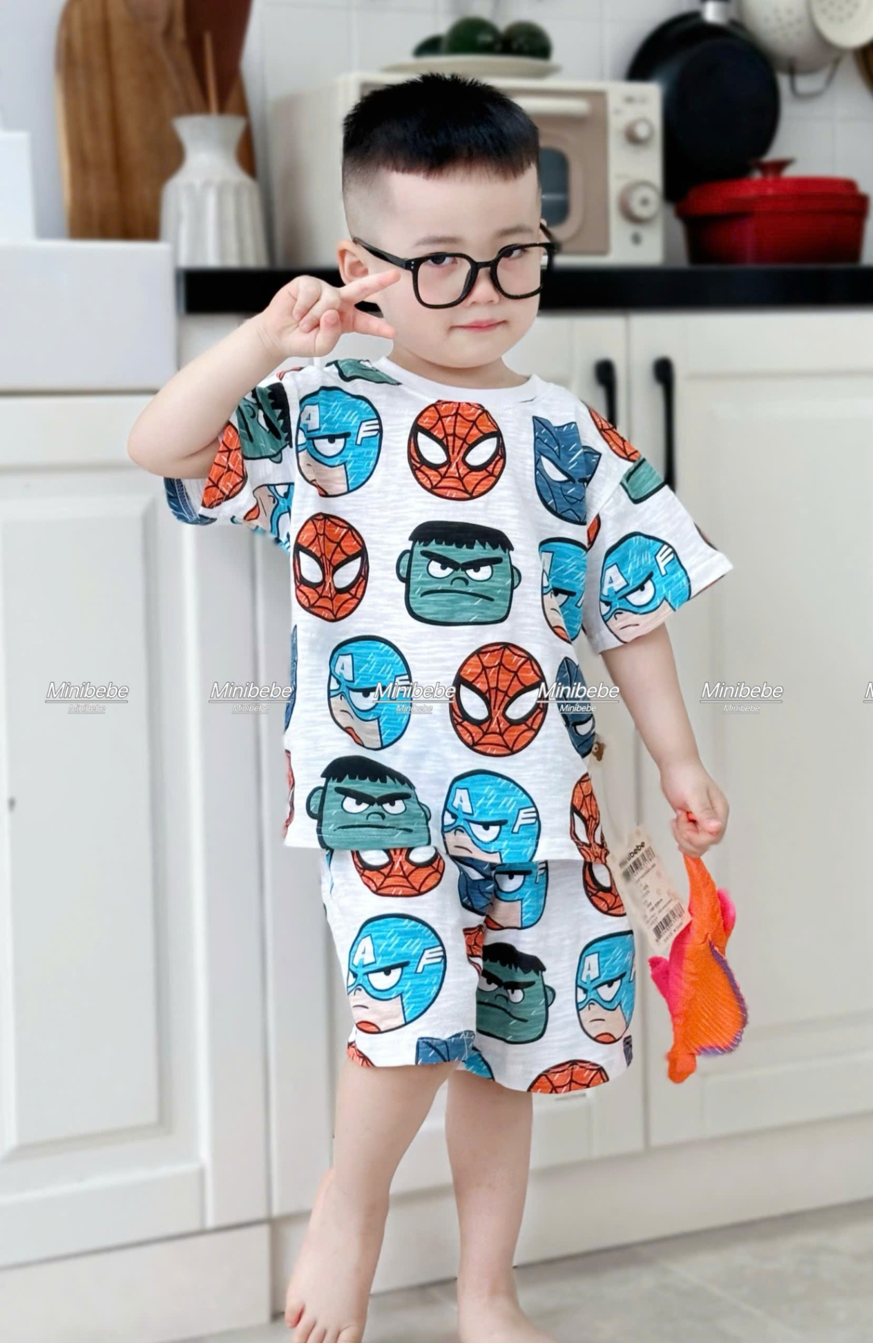 A953 - SET 2 BỘ MẶT ANH HÙNG MARVEL TONE XANH NGỌC