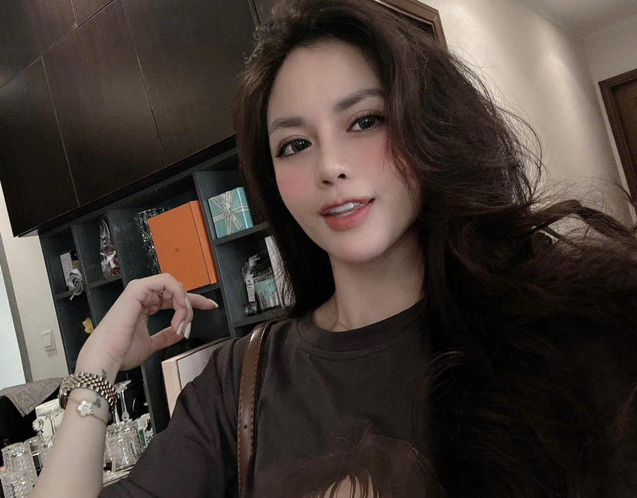 A553 - (GOM) SET BỘ NÂU CÔ GÁI MIX QUẦN KẺ