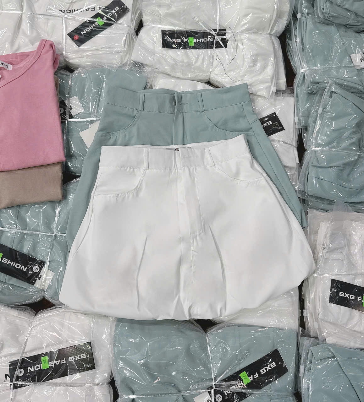 A421 - (GOM)SET ÁO TRƠN MIX CHÂN VÁY BỒNG