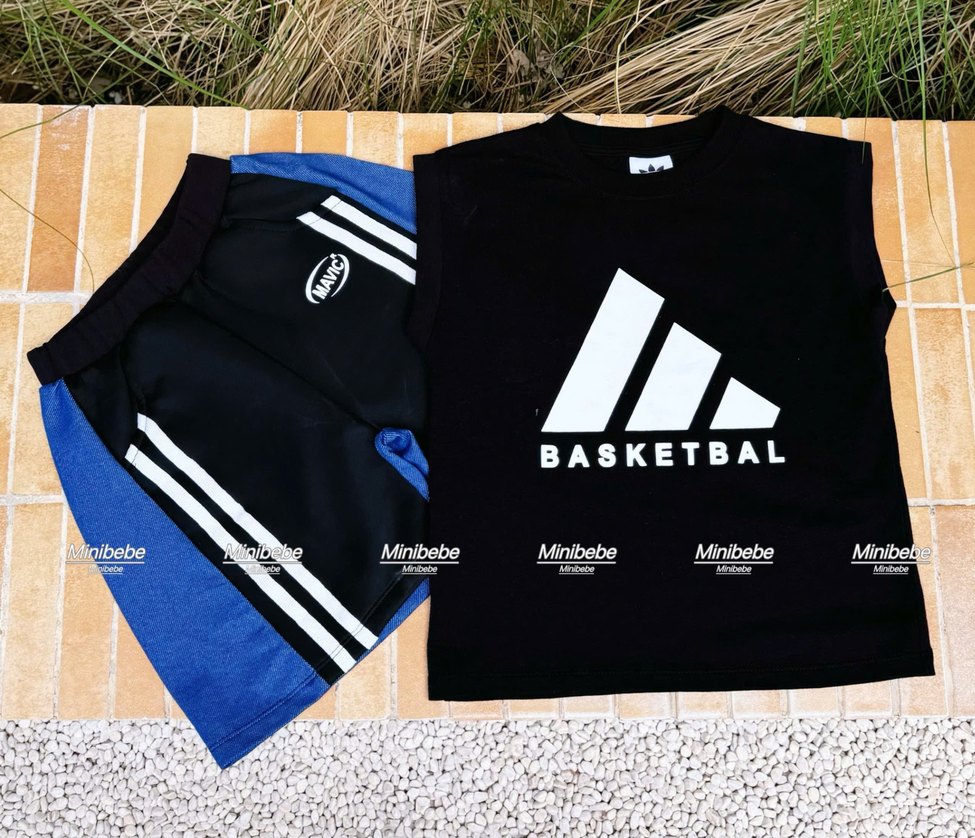 B821 - SET BỘ ĐEN PHỐI XANH BASKETBAL