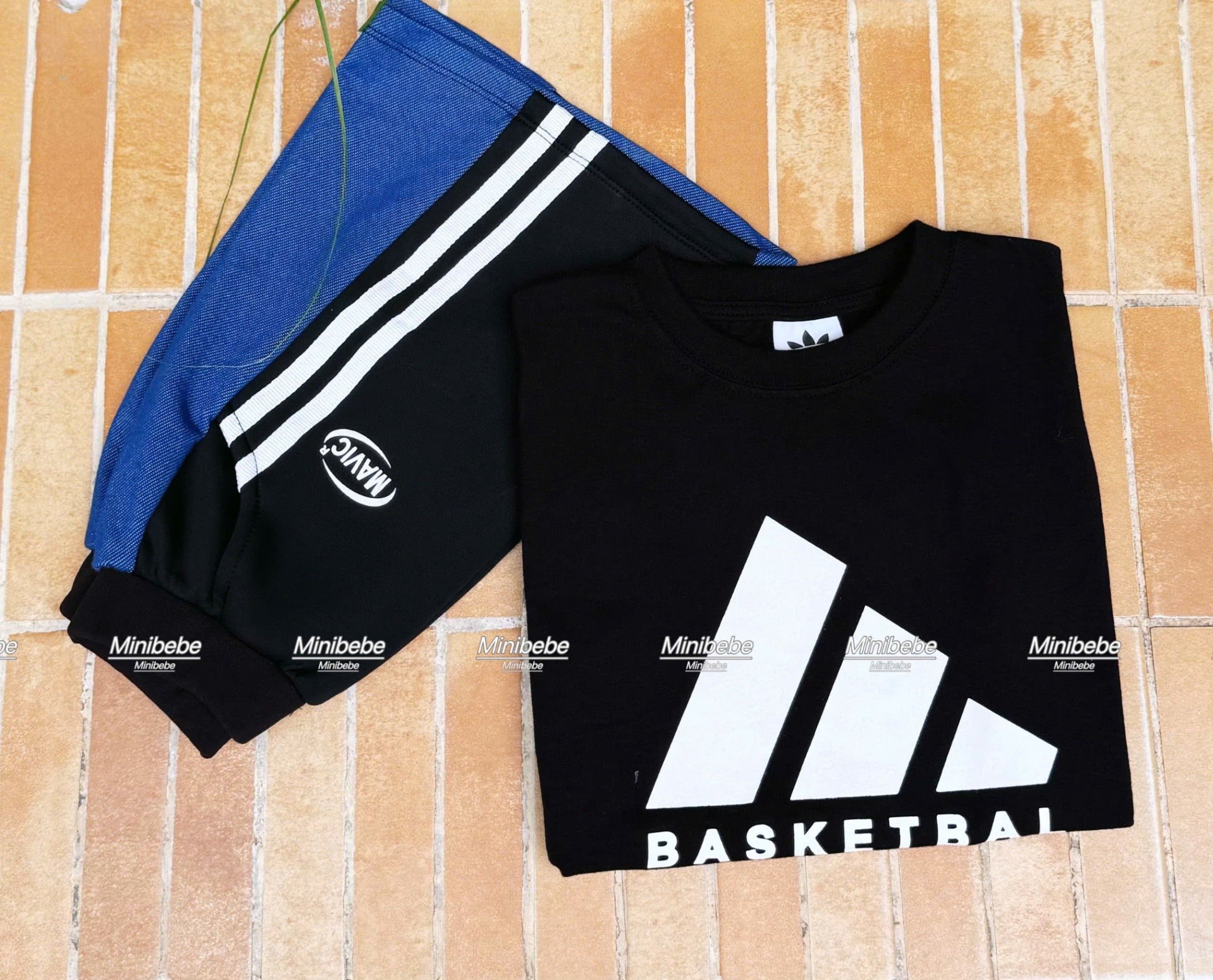 B821 - SET BỘ ĐEN PHỐI XANH BASKETBAL