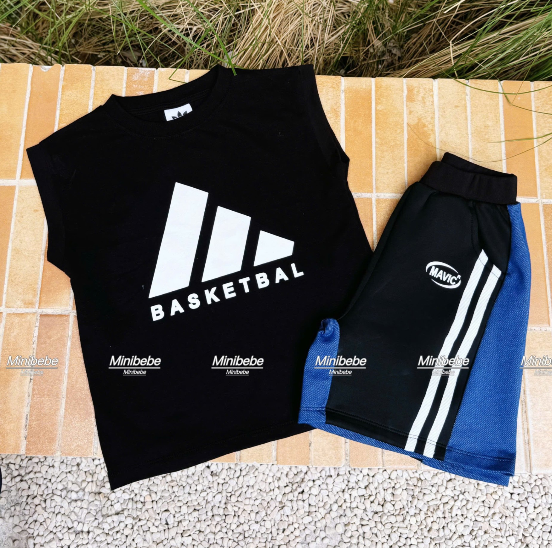 B821 - SET BỘ ĐEN PHỐI XANH BASKETBAL