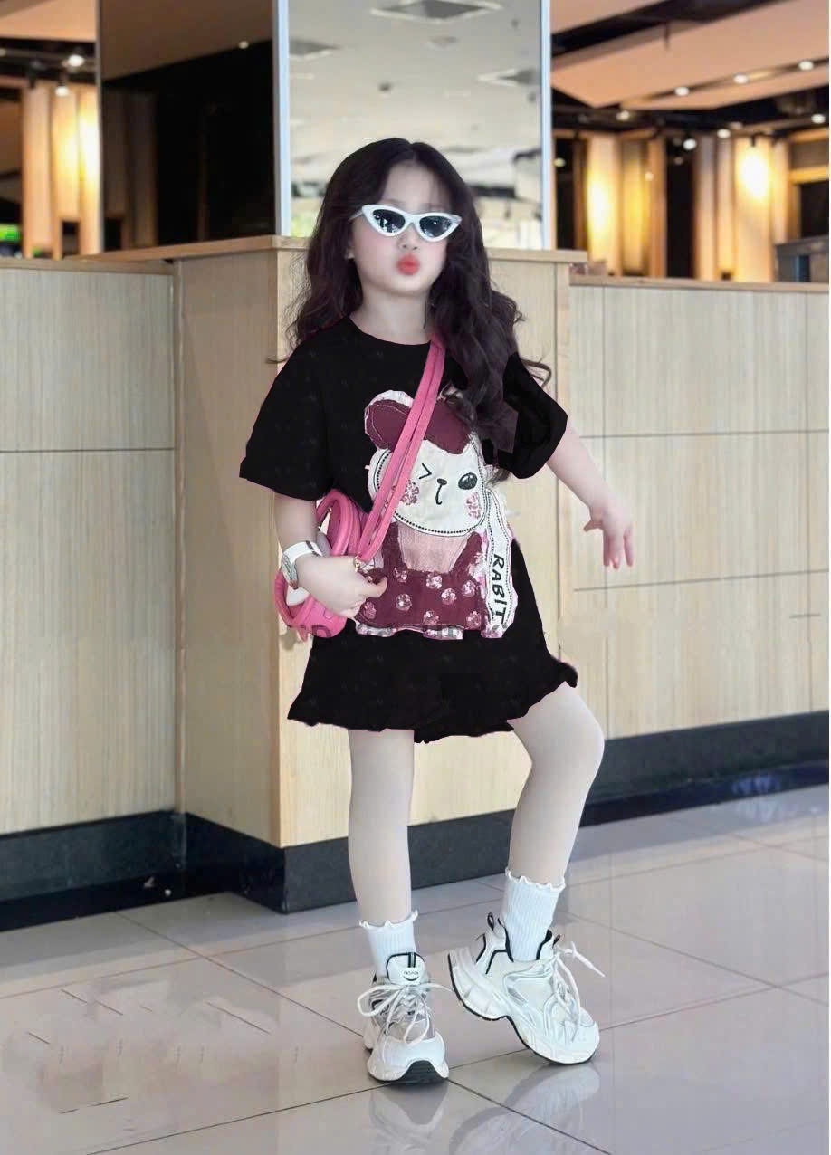 XẢ A243 - SET BỘ LOANG RABIT 2 MÀU ĐEN ĐỎ