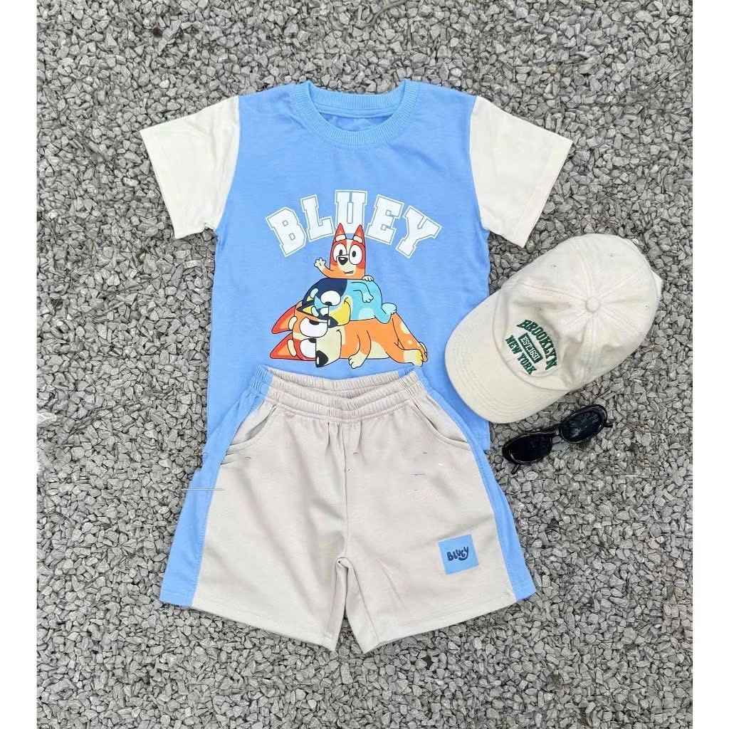 C291 - SET BỘ BLUEY XANH PHỐI TRẮNG