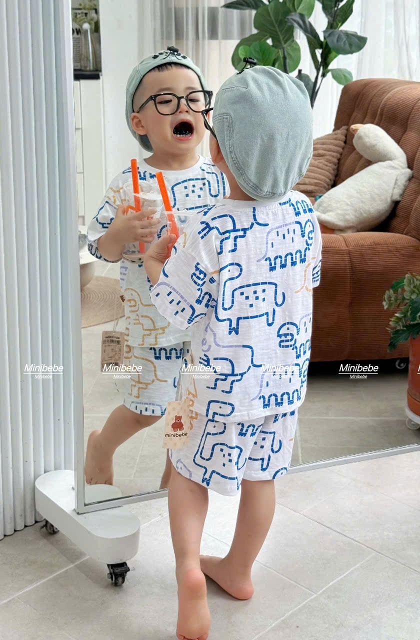 B955 - SET 2 BỘ KHỦNG LONG XƯỚC XANH GHI SÁNG