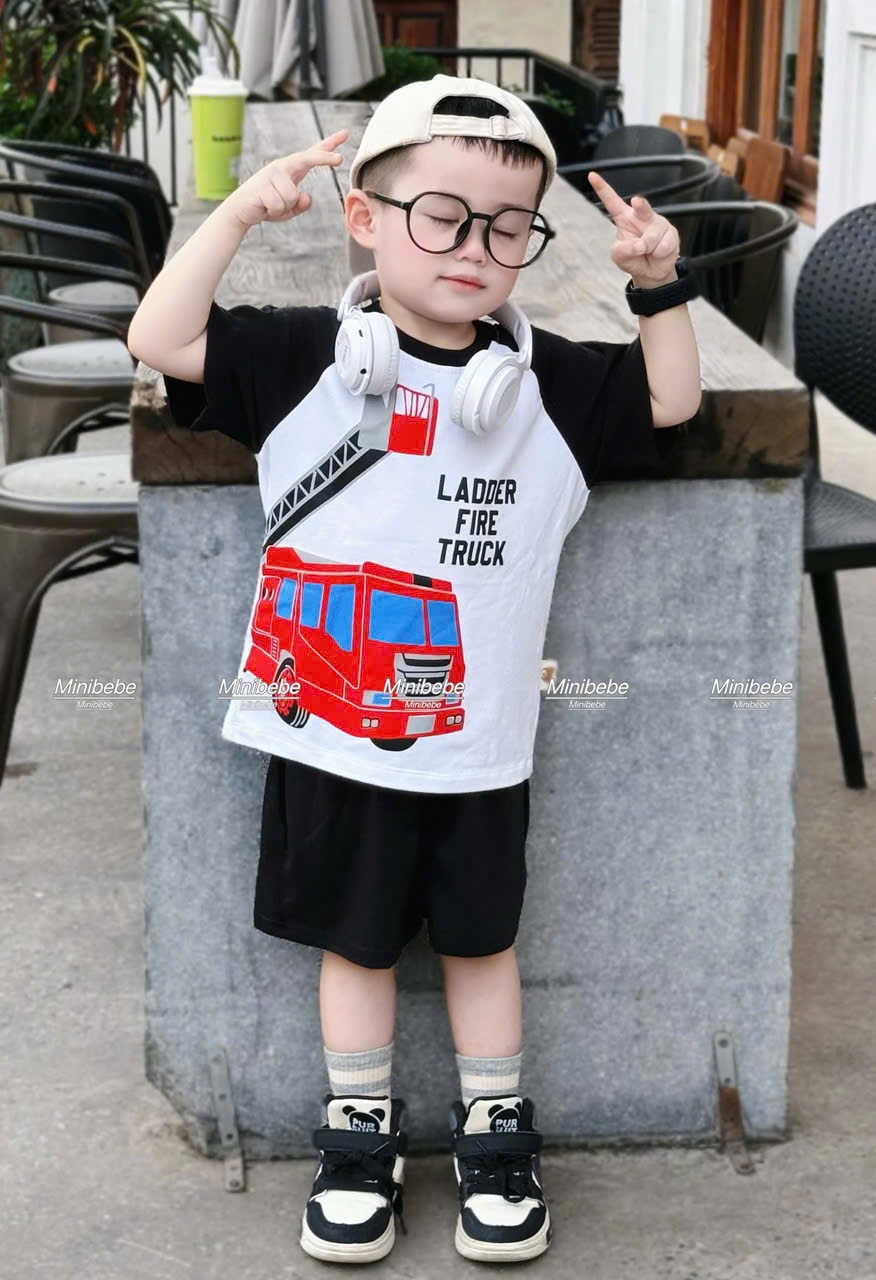 B105 - SET 2 BỘ Ô TÔ MÁY XÚC CẦN CẨU XANH ĐEN