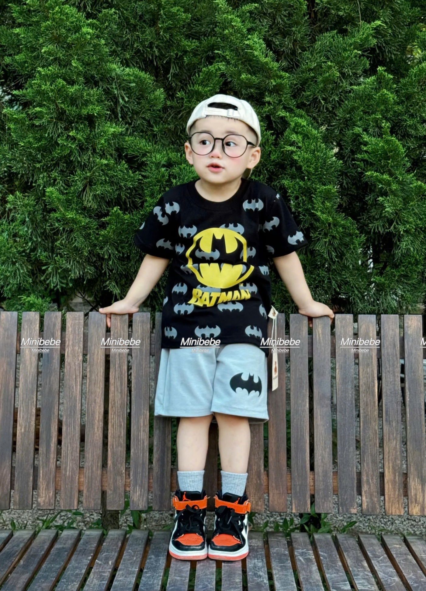 B119 - SET BỘ BATMAN ĐEN IN TRÀN QUẦN XÁM