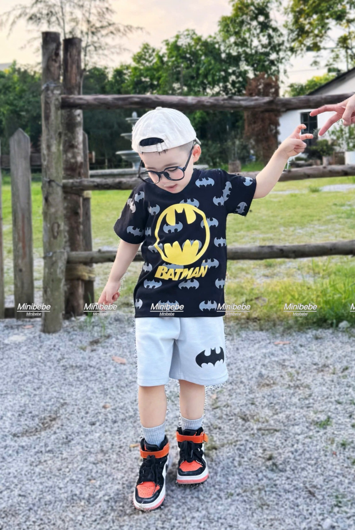 B119 - SET BỘ BATMAN ĐEN IN TRÀN QUẦN XÁM
