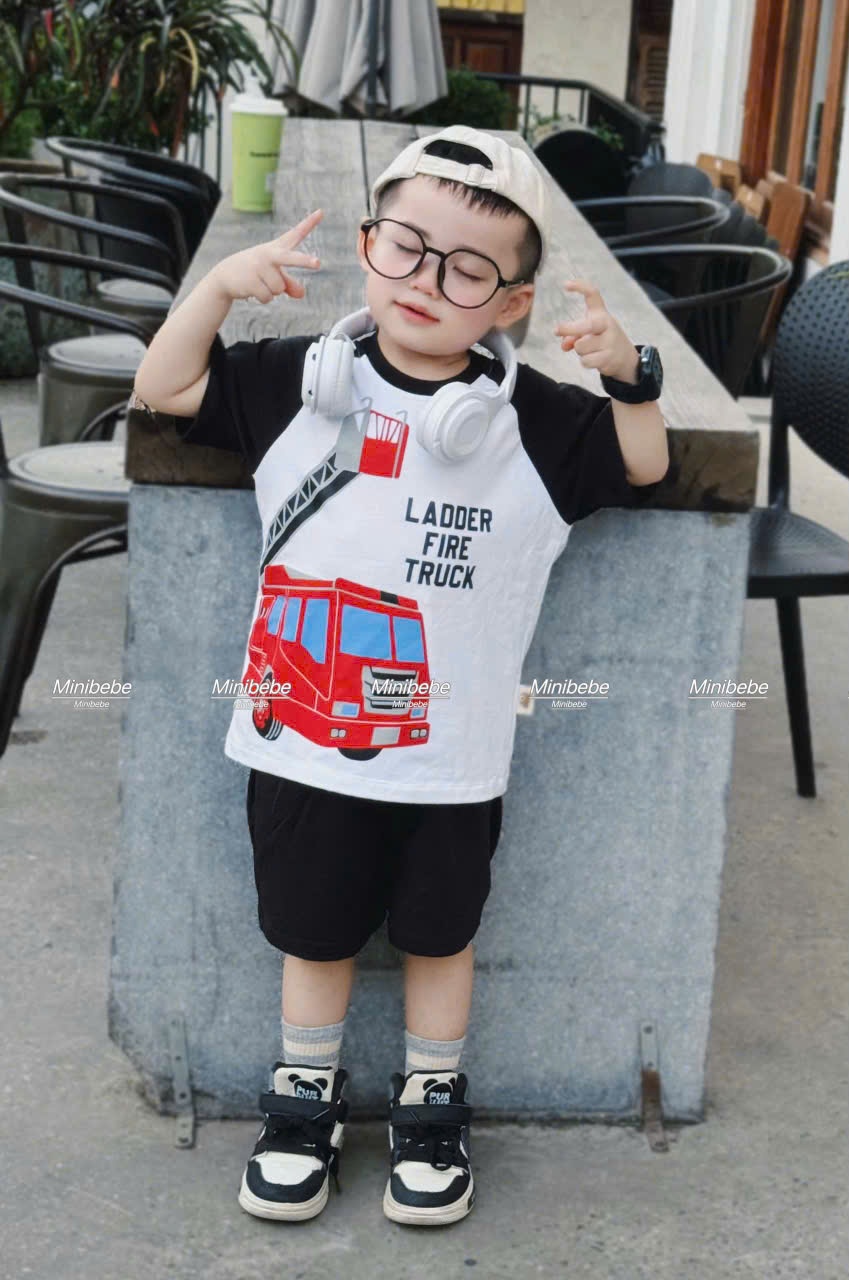 B105 - SET 2 BỘ Ô TÔ MÁY XÚC CẦN CẨU XANH ĐEN