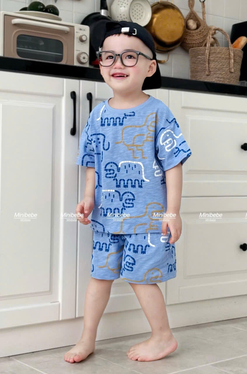 B955 - SET 2 BỘ KHỦNG LONG XƯỚC XANH GHI SÁNG