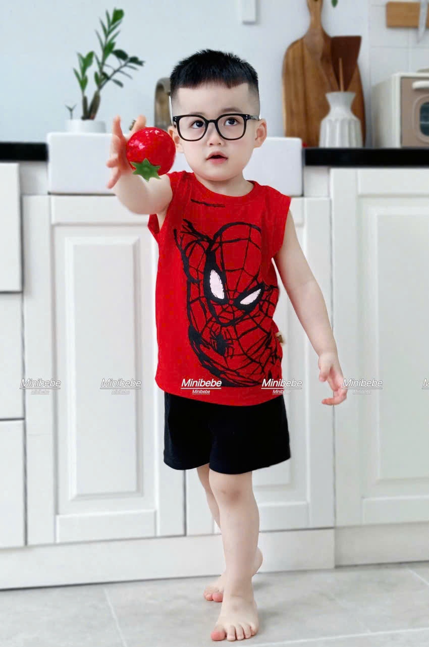 B512 - SET 2 BỘ BA LỖ NHỆN GHI ĐỎ ĐEN