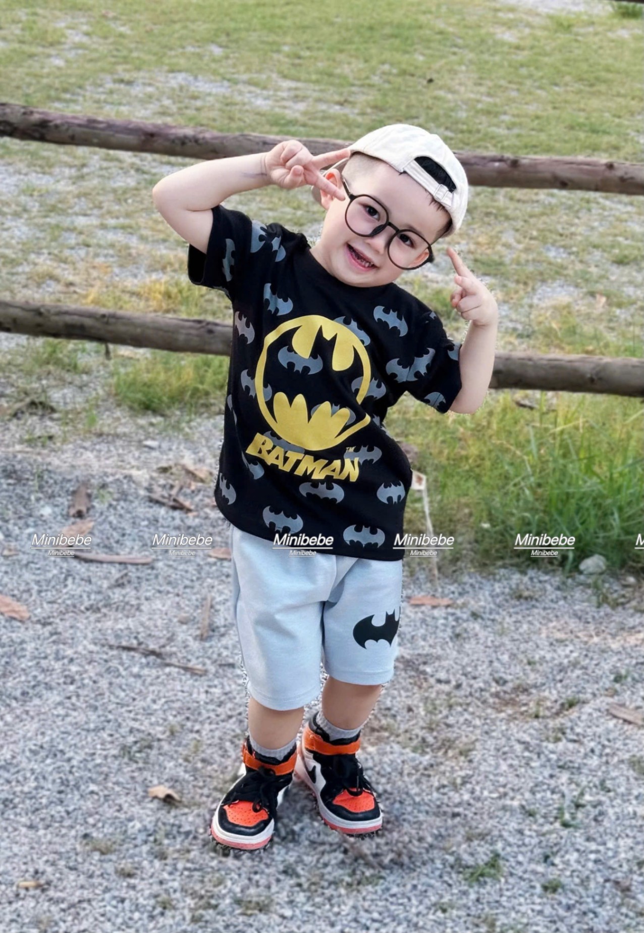 B119 - SET BỘ BATMAN ĐEN IN TRÀN QUẦN XÁM