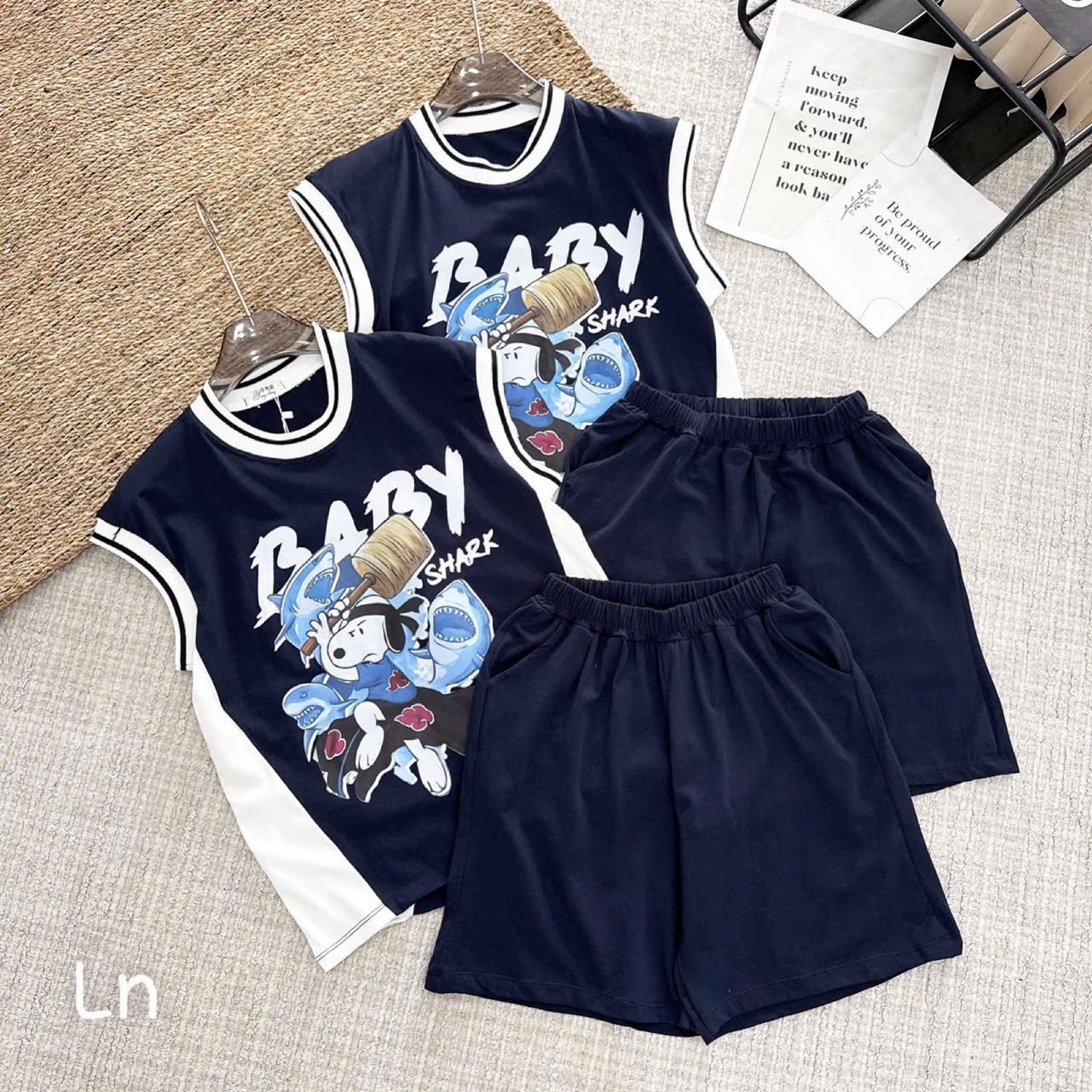 C152 - SET BỘ SÁT NÁCH THAN BABY SHARK BÉ TRAI