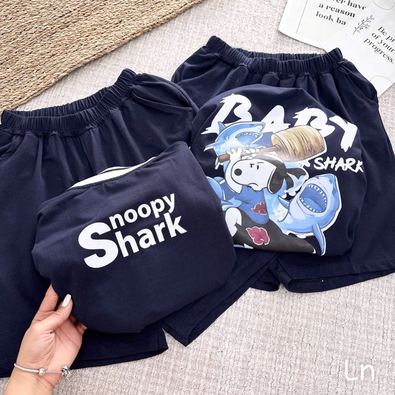 C152 - SET BỘ SÁT NÁCH THAN BABY SHARK BÉ TRAI