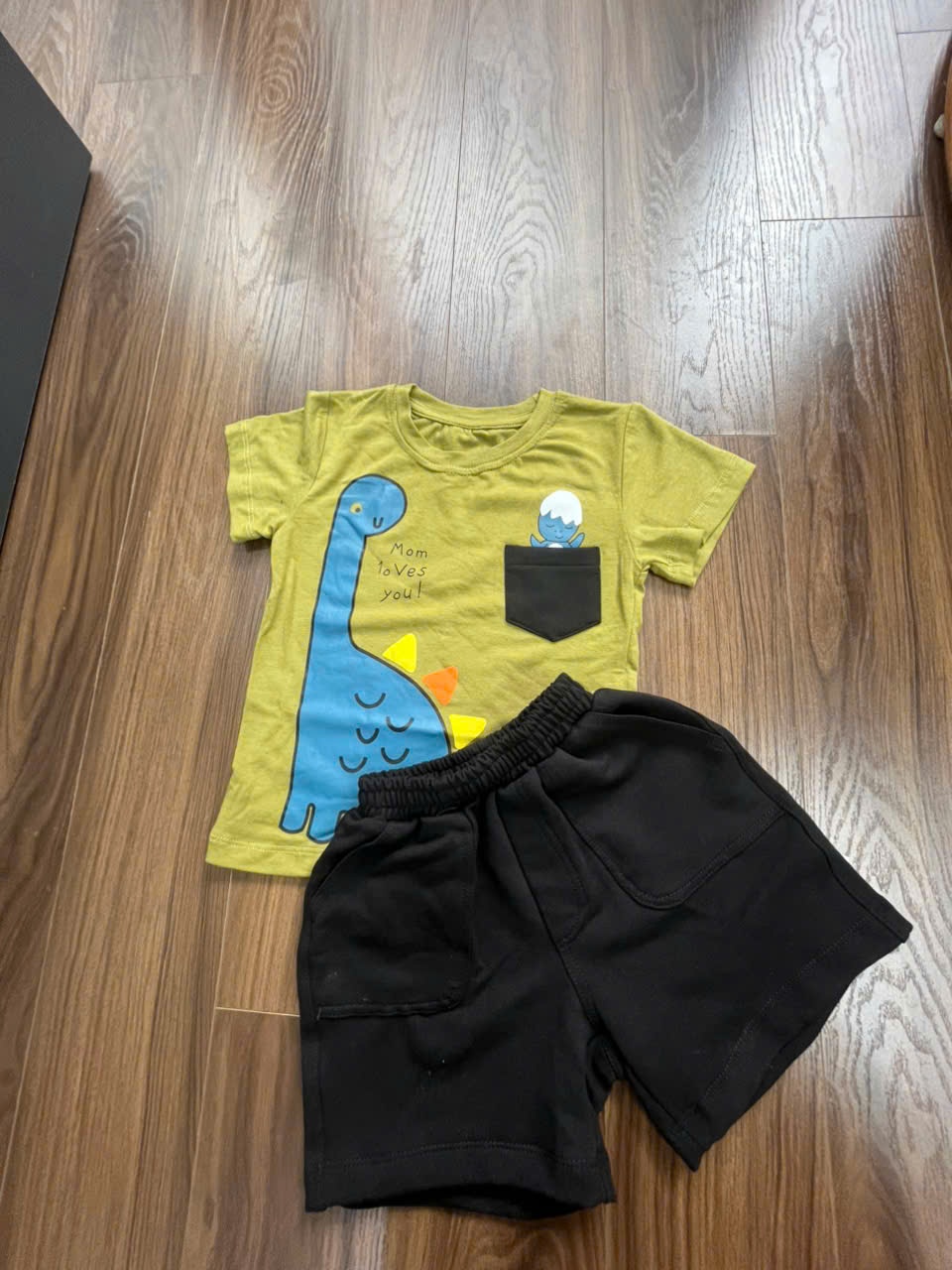 C85 - SET ÁO KHỦNG LONG XANH CỐM QUẦN ĐEN